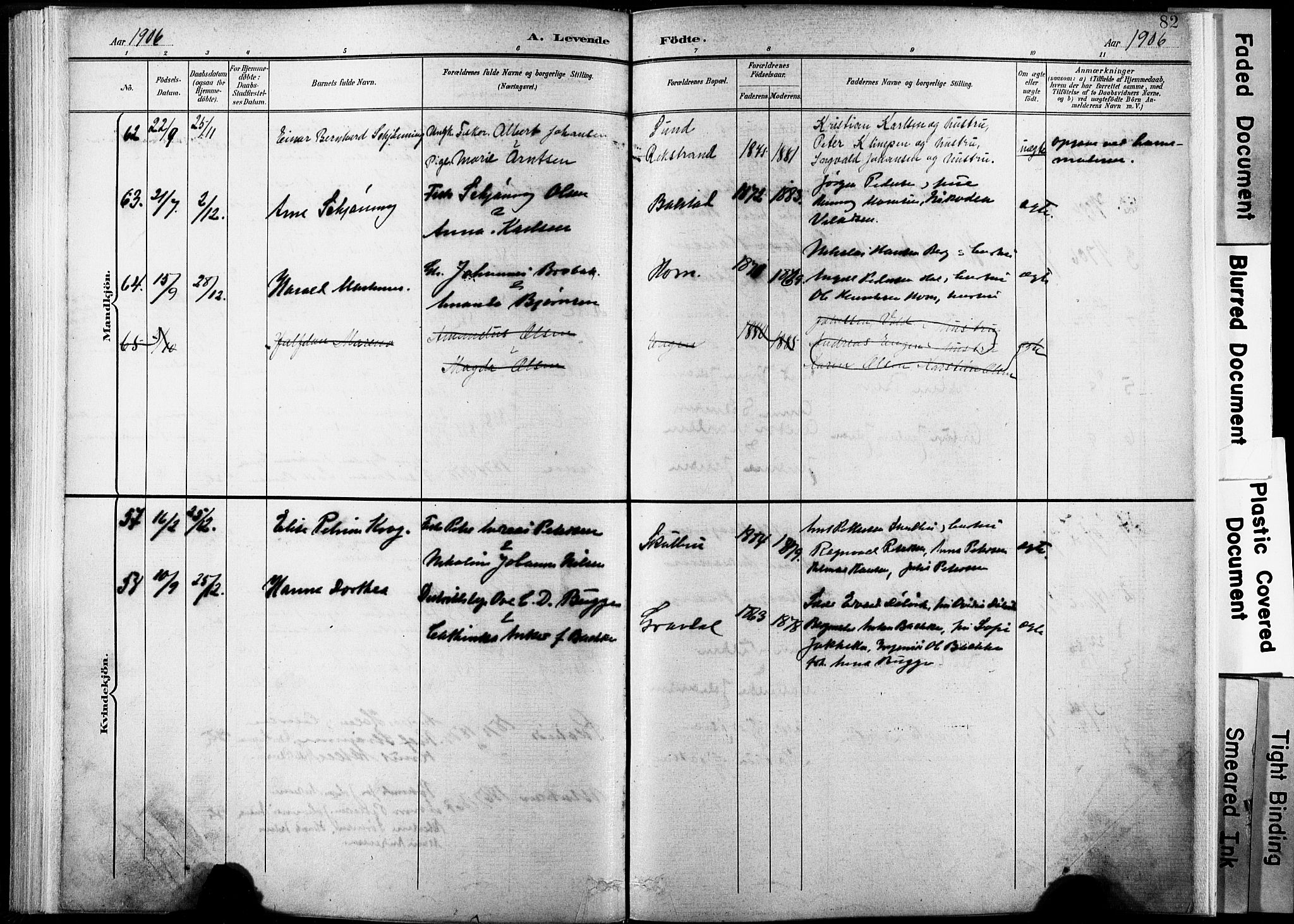 Ministerialprotokoller, klokkerbøker og fødselsregistre - Nordland, AV/SAT-A-1459/881/L1151: Ministerialbok nr. 881A04, 1899-1907, s. 82