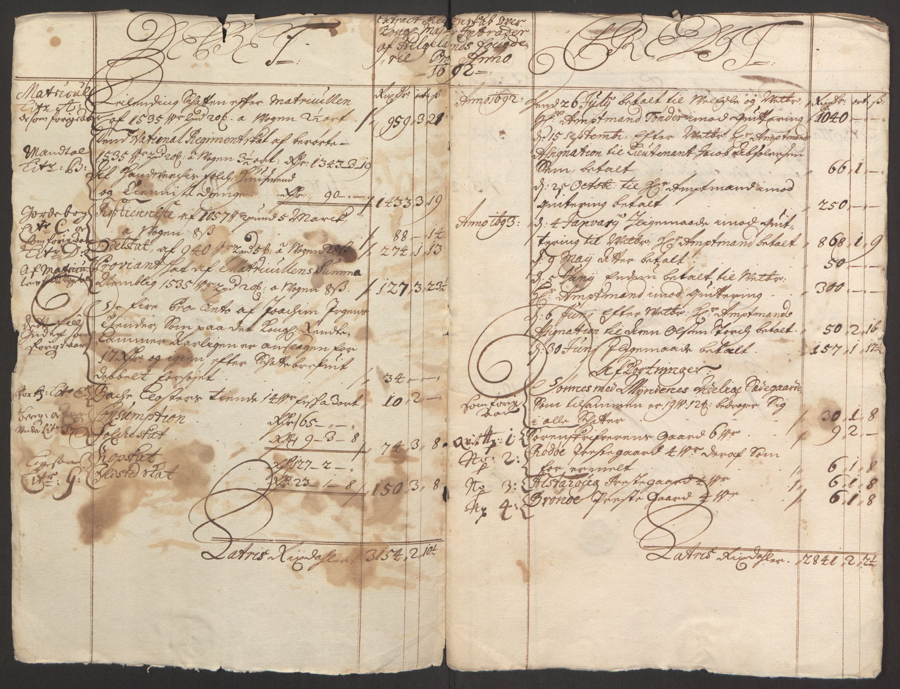 Rentekammeret inntil 1814, Reviderte regnskaper, Fogderegnskap, RA/EA-4092/R65/L4504: Fogderegnskap Helgeland, 1691-1692, s. 167