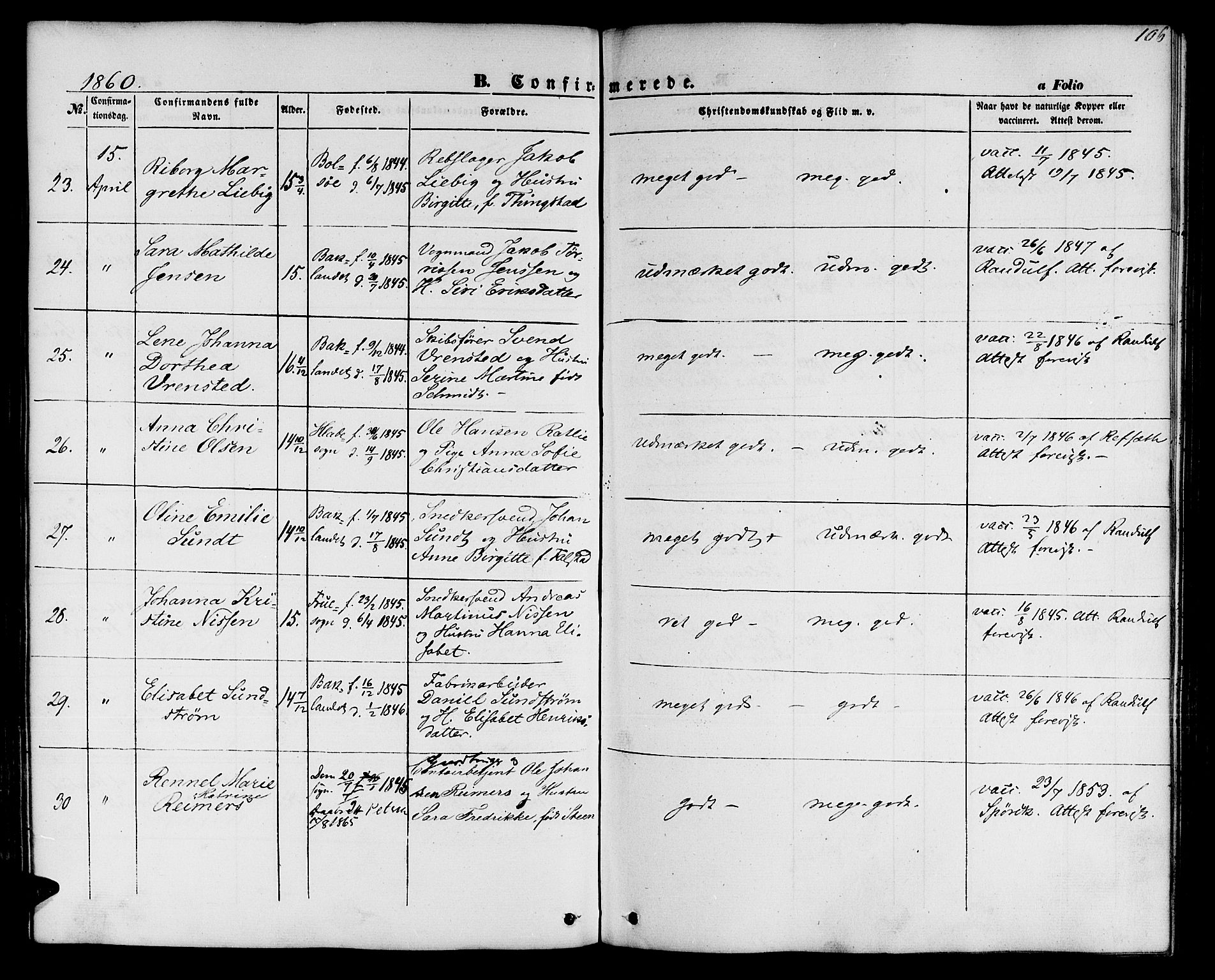 Ministerialprotokoller, klokkerbøker og fødselsregistre - Sør-Trøndelag, SAT/A-1456/604/L0184: Ministerialbok nr. 604A05, 1851-1860, s. 106