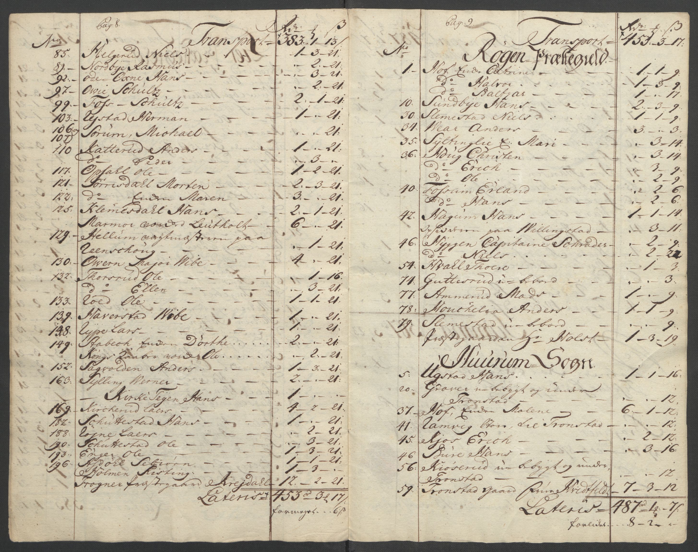 Rentekammeret inntil 1814, Reviderte regnskaper, Fogderegnskap, RA/EA-4092/R31/L1833: Ekstraskatten Hurum, Røyken, Eiker, Lier og Buskerud, 1762-1764, s. 243