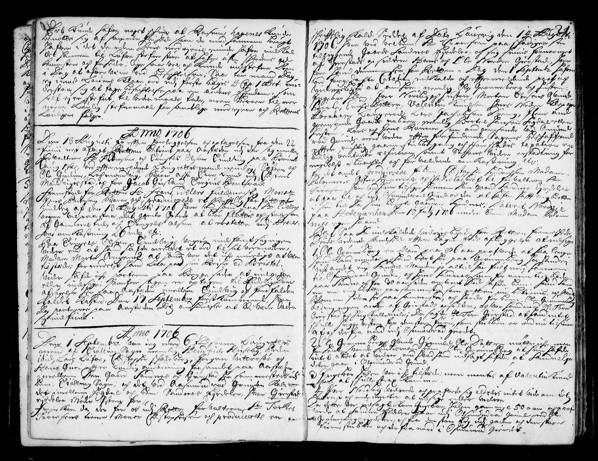 Larvik sorenskriveri, AV/SAKO-A-83/F/Fa/L0011: Tingbok, 1706-1710, s. 21