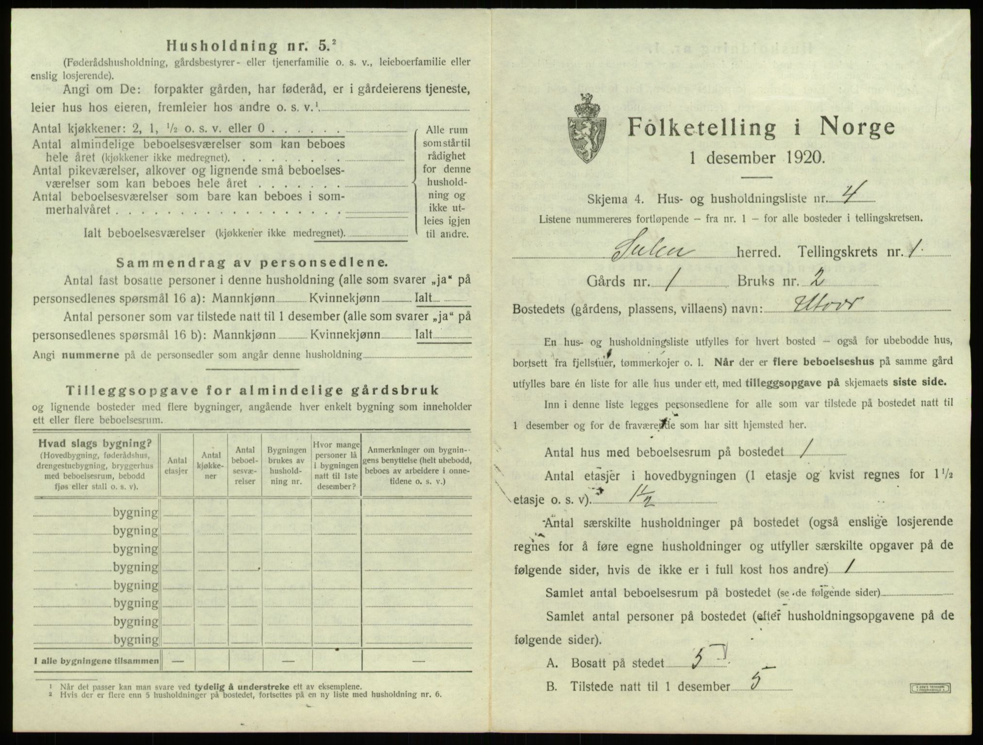 SAB, Folketelling 1920 for 1412 Solund herred, 1920, s. 49