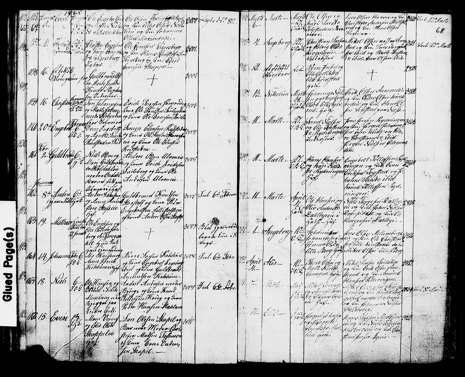 Ringsaker prestekontor, AV/SAH-PREST-014/K/Ka/L0006: Ministerialbok nr. 6, 1821-1826, s. 67-68