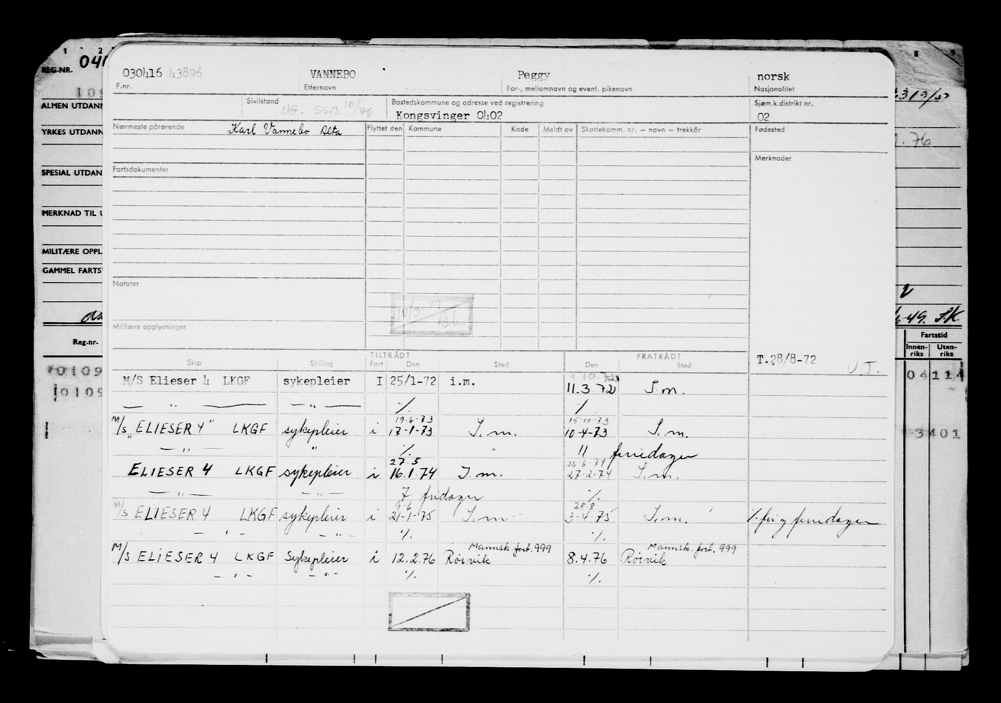 Direktoratet for sjømenn, AV/RA-S-3545/G/Gb/L0138: Hovedkort, 1916, s. 57