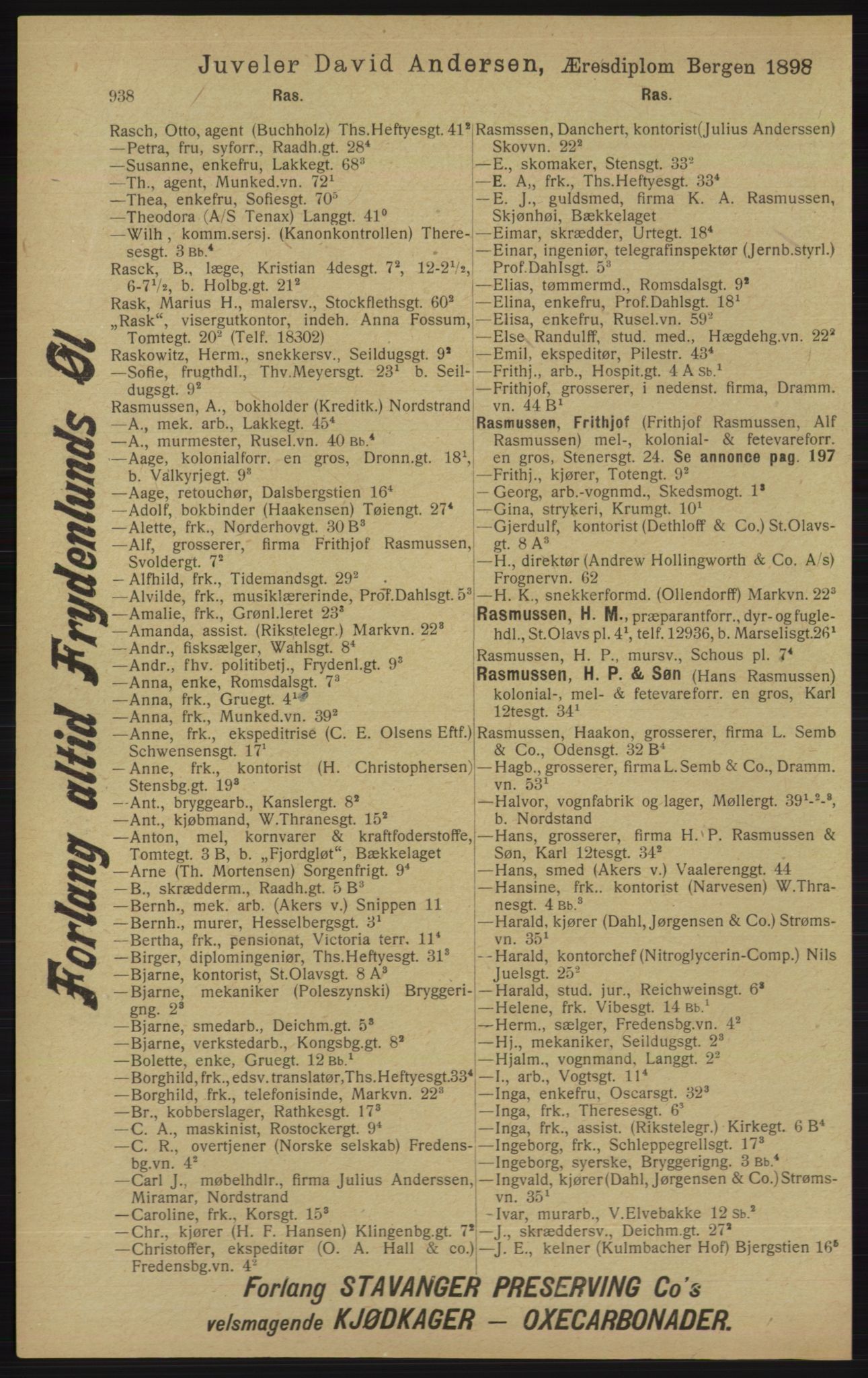 Kristiania/Oslo adressebok, PUBL/-, 1913, s. 950