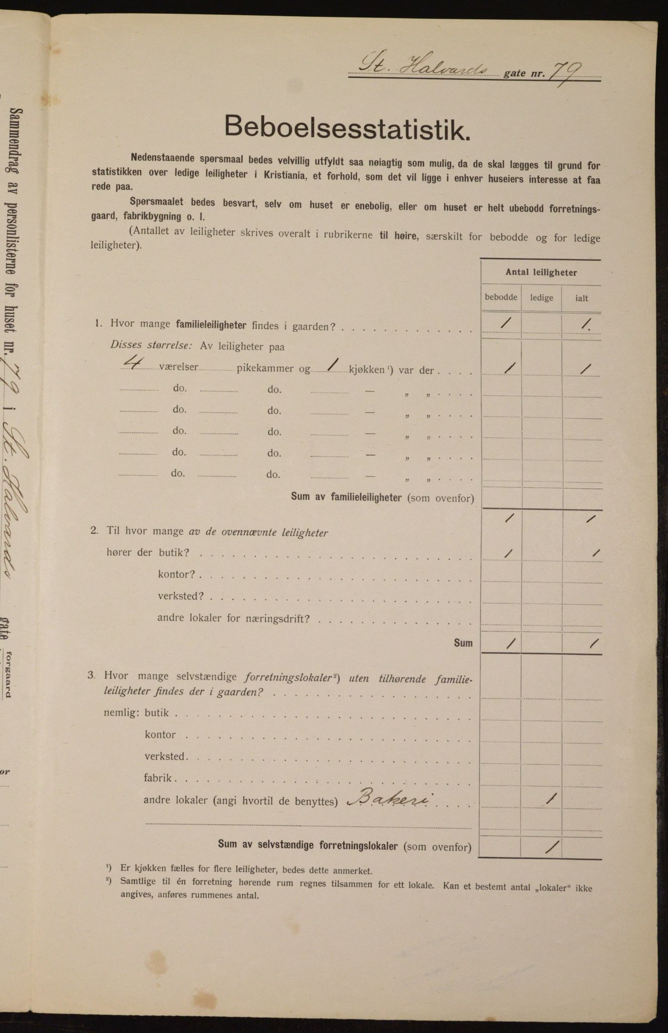 OBA, Kommunal folketelling 1.2.1912 for Kristiania, 1912, s. 88148