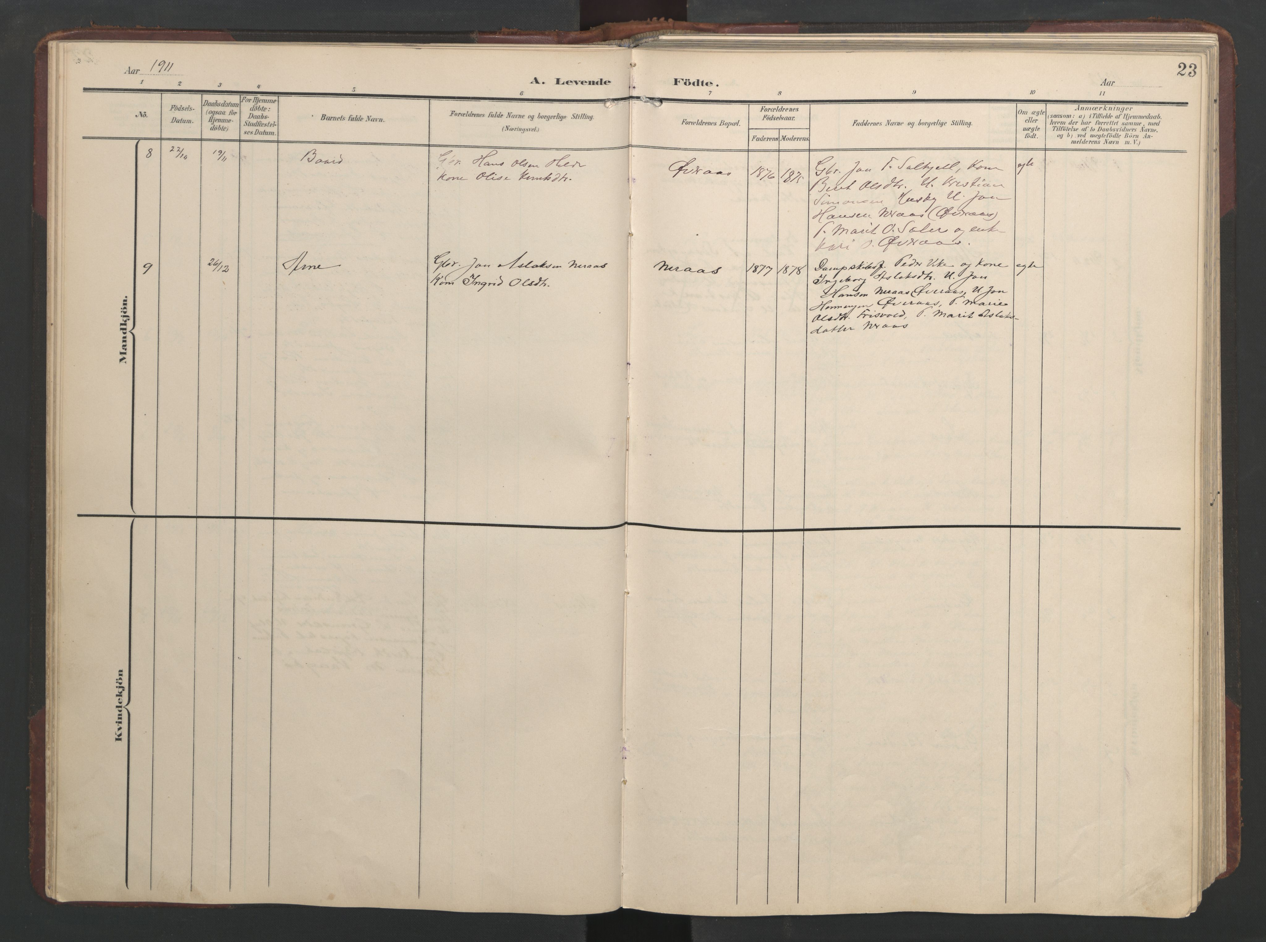 Ministerialprotokoller, klokkerbøker og fødselsregistre - Møre og Romsdal, AV/SAT-A-1454/552/L0639: Klokkerbok nr. 552C02, 1903-1960, s. 23