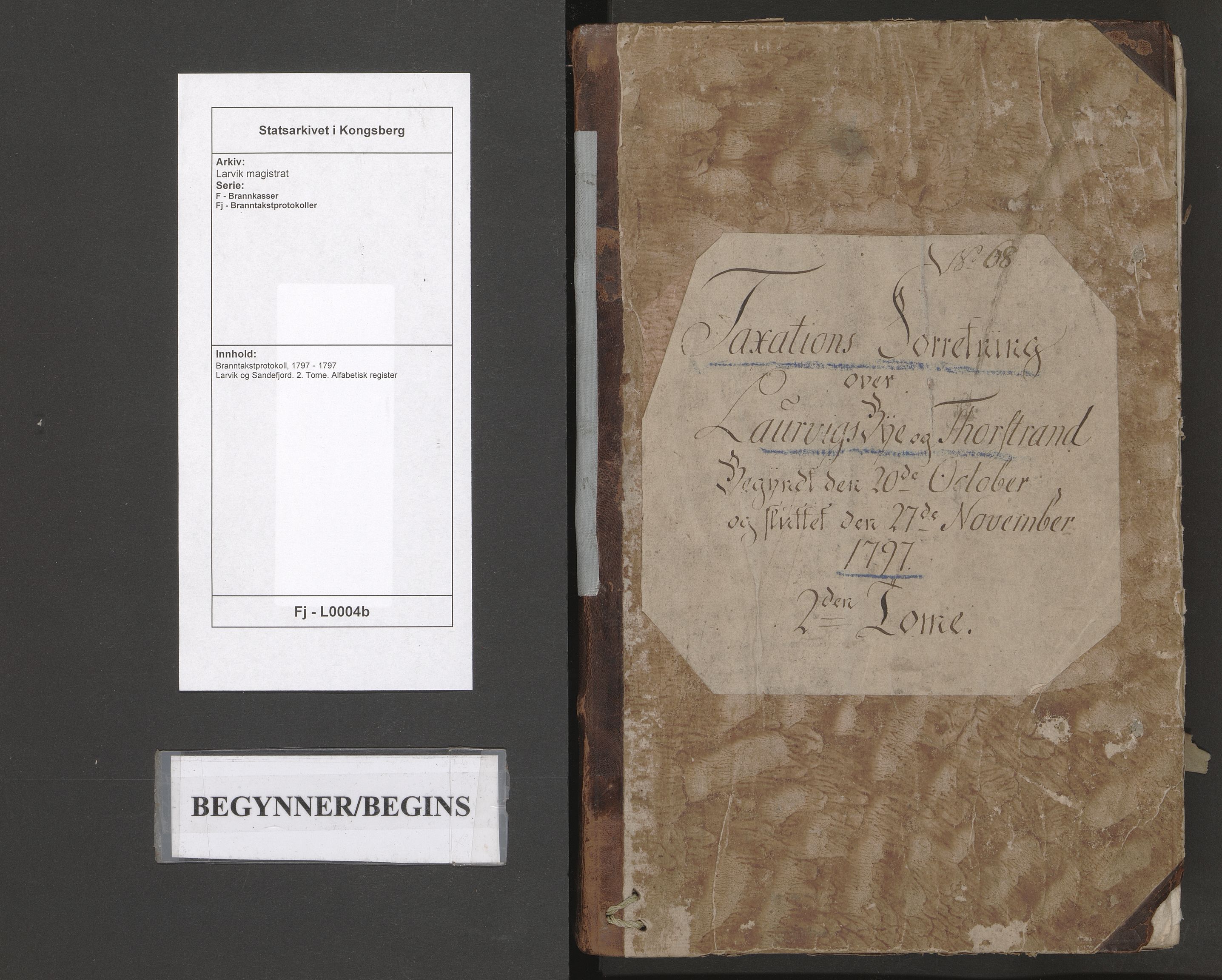 Larvik magistrat, SAKO/A-851/F/Fj/L0004b: Branntakstprotokoll, 1797