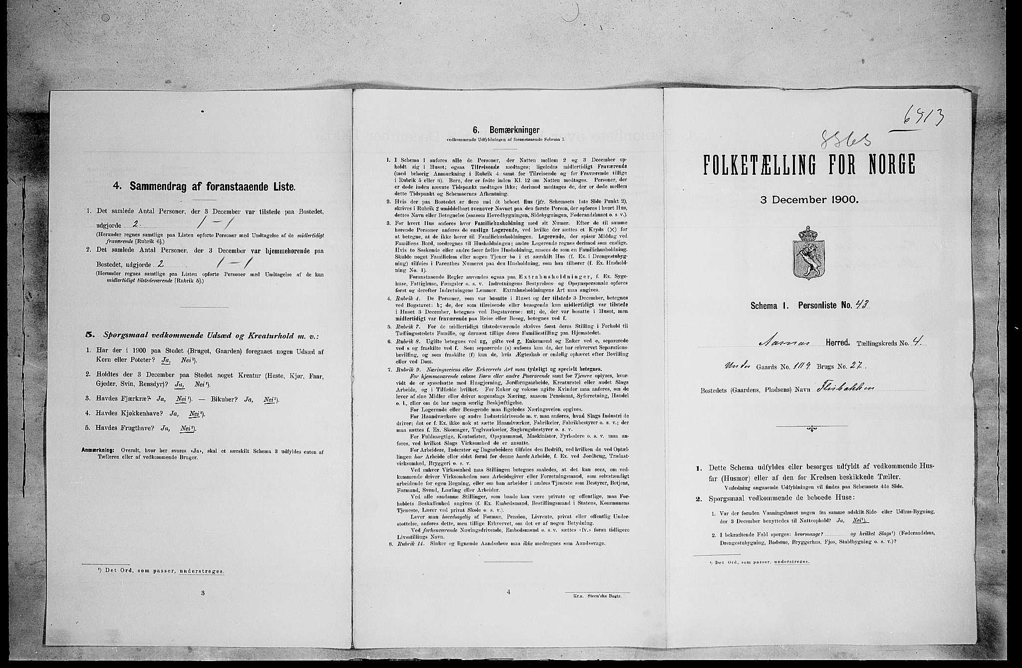 SAH, Folketelling 1900 for 0425 Åsnes herred, 1900, s. 78