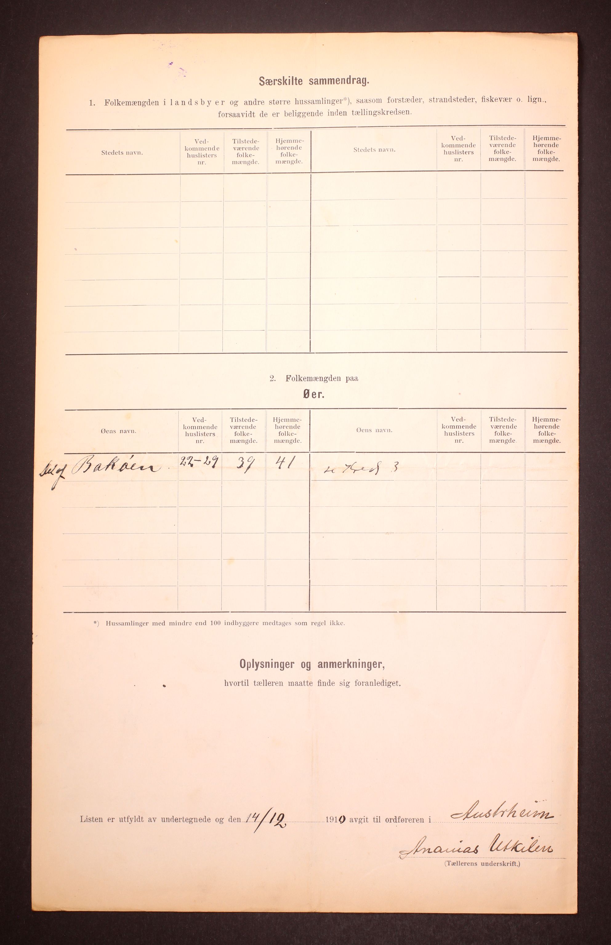 RA, Folketelling 1910 for 1264 Austrheim herred, 1910, s. 9