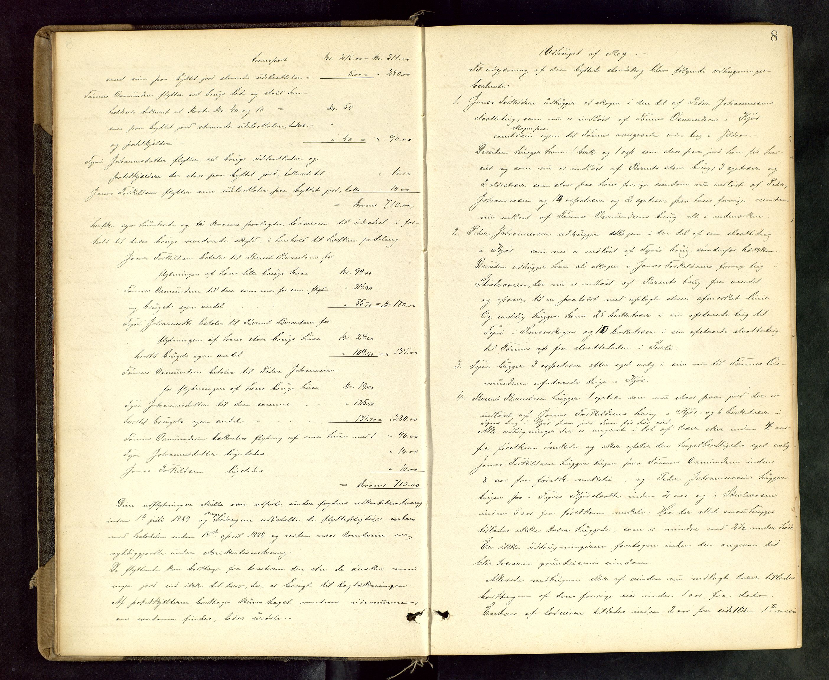 Rogaland jordskifterett, AV/SAST-A-102426/Oa/L0049: Forhandlingsprotokoll, 1887-1892, s. 8