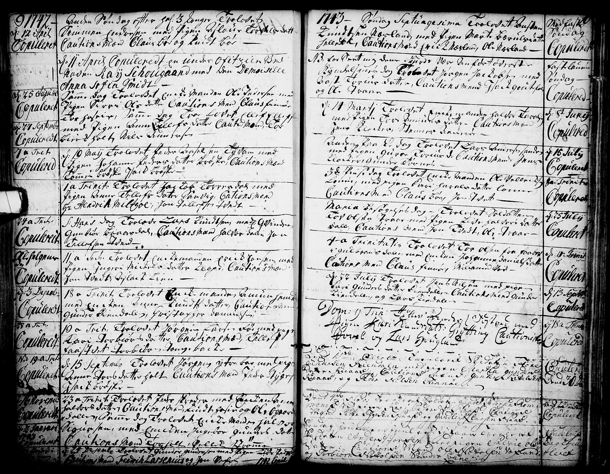 Drangedal kirkebøker, AV/SAKO-A-258/F/Fa/L0002: Ministerialbok nr. 2, 1733-1753, s. 9-10