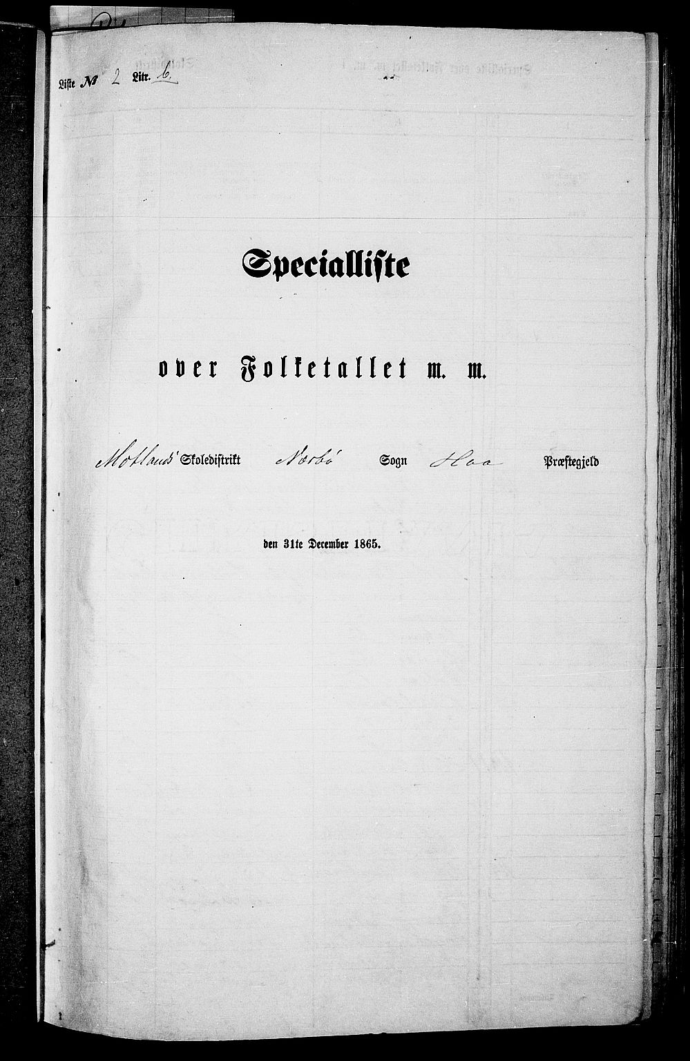 RA, Folketelling 1865 for 1119P Hå prestegjeld, 1865, s. 48