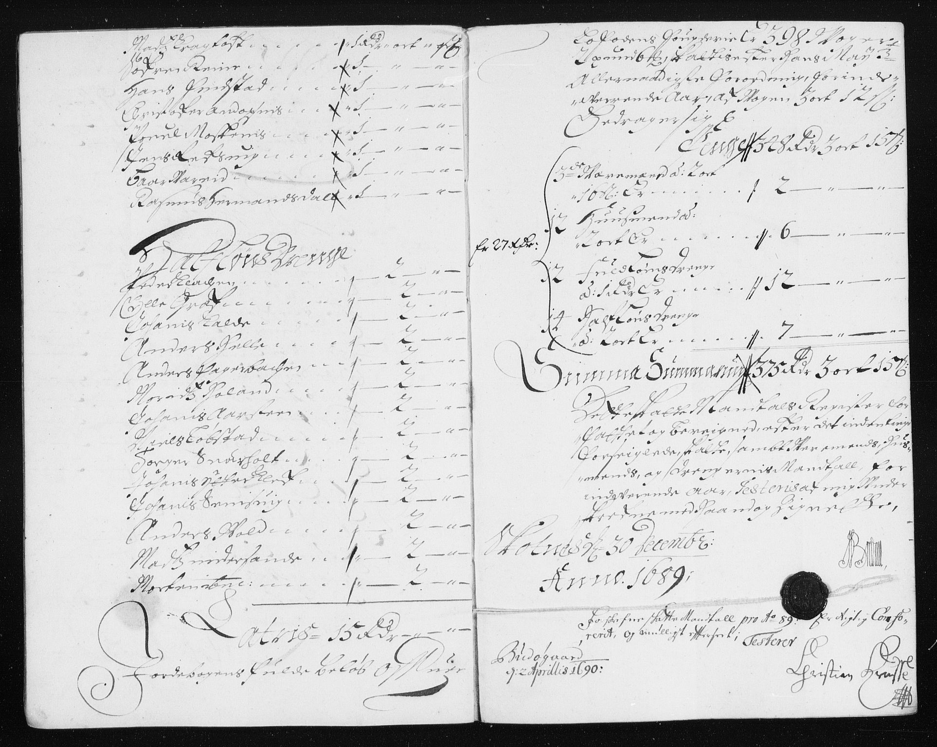 Rentekammeret inntil 1814, Reviderte regnskaper, Stiftamtstueregnskaper, Trondheim stiftamt og Nordland amt, AV/RA-EA-6044/R/Rh/L0013: Nordland amt, 1689