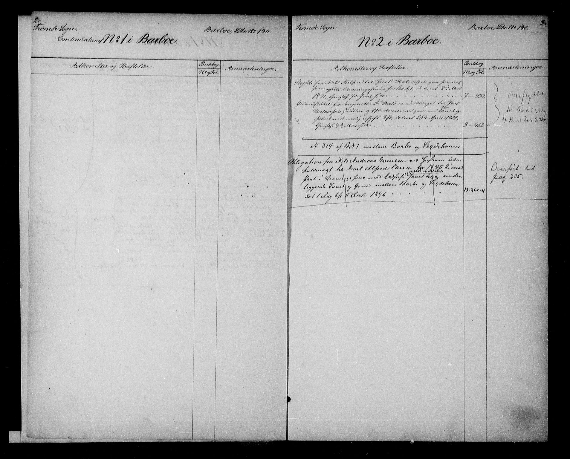 Nedenes sorenskriveri, SAK/1221-0006/G/Ga/Gaa/L0029: Panteregister nr. 27, 1800-1906, s. 2-3