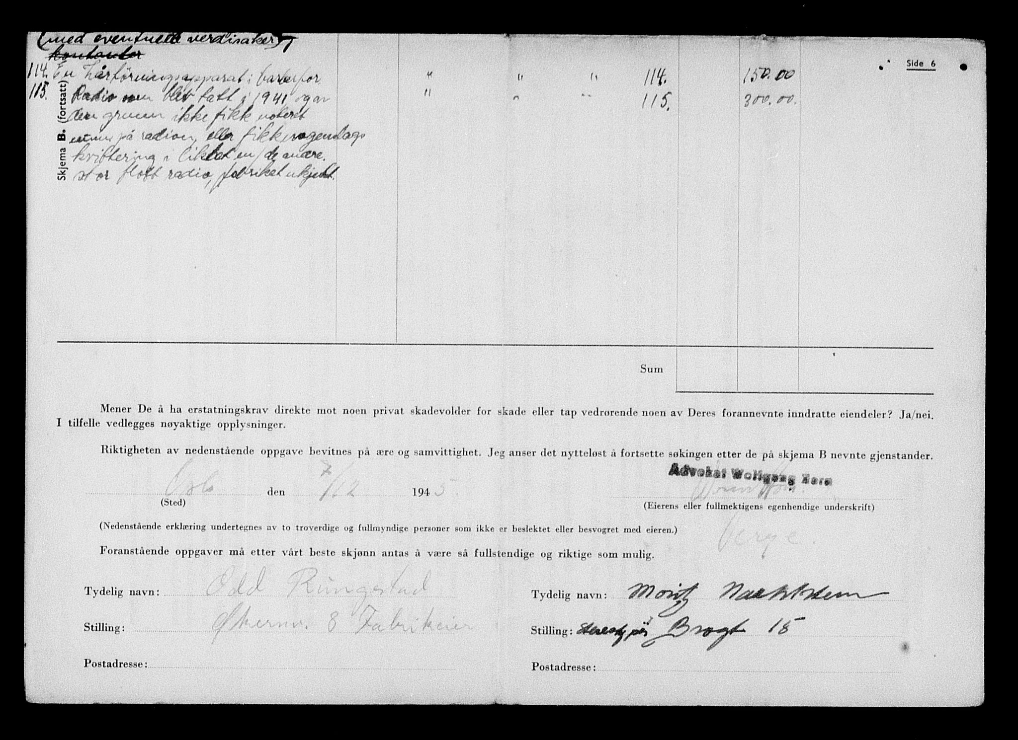 Justisdepartementet, Tilbakeføringskontoret for inndratte formuer, RA/S-1564/H/Hc/Hcc/L0956: --, 1945-1947, s. 325