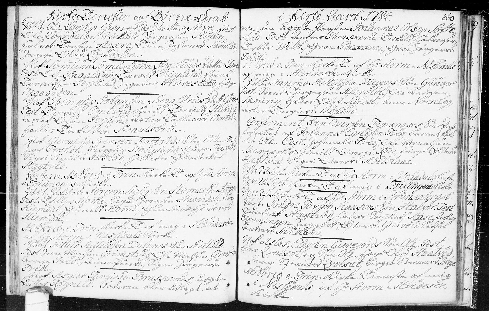 Kviteseid kirkebøker, SAKO/A-276/F/Fa/L0002: Ministerialbok nr. I 2, 1773-1786, s. 260