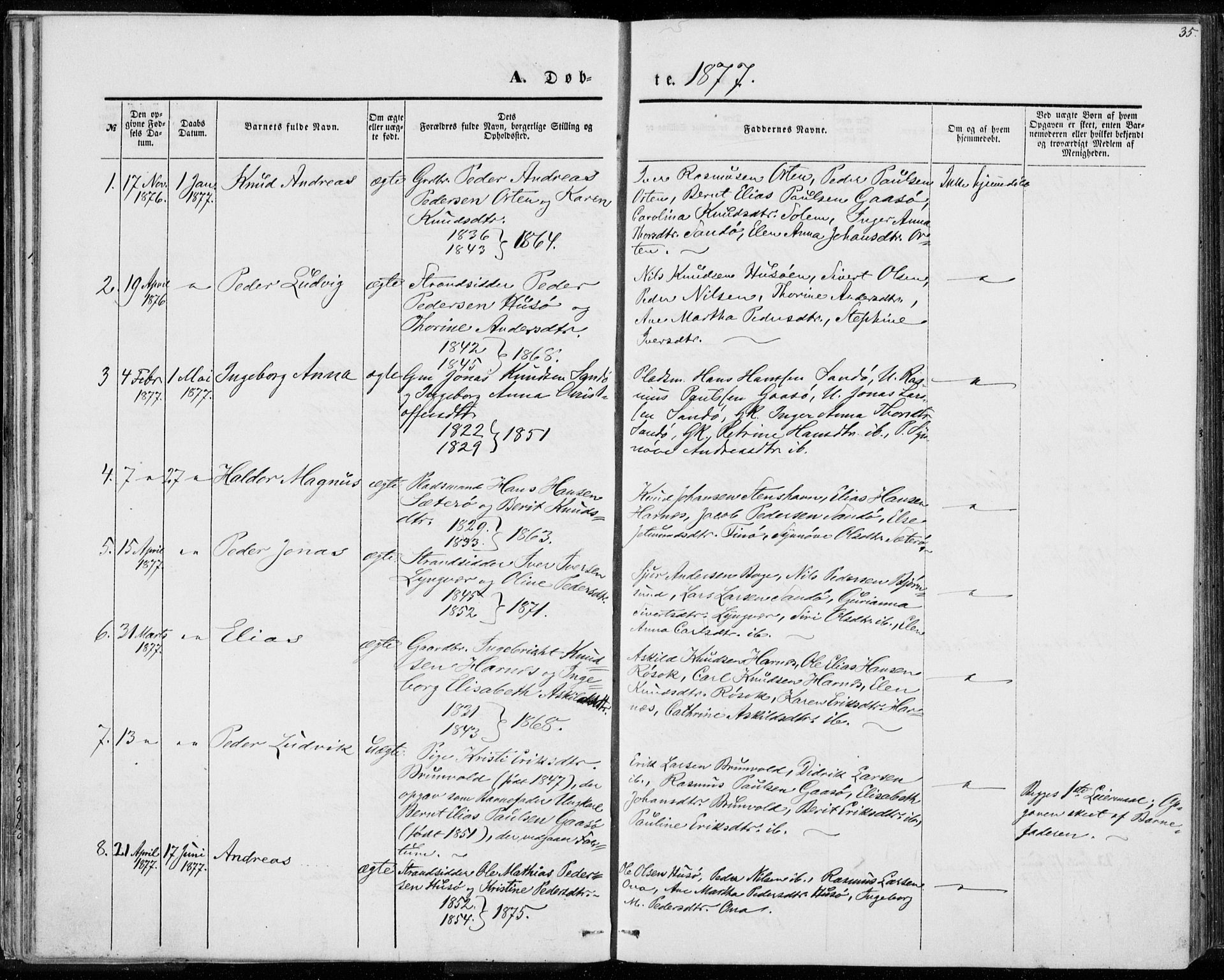 Ministerialprotokoller, klokkerbøker og fødselsregistre - Møre og Romsdal, AV/SAT-A-1454/561/L0728: Ministerialbok nr. 561A02, 1858-1878, s. 35