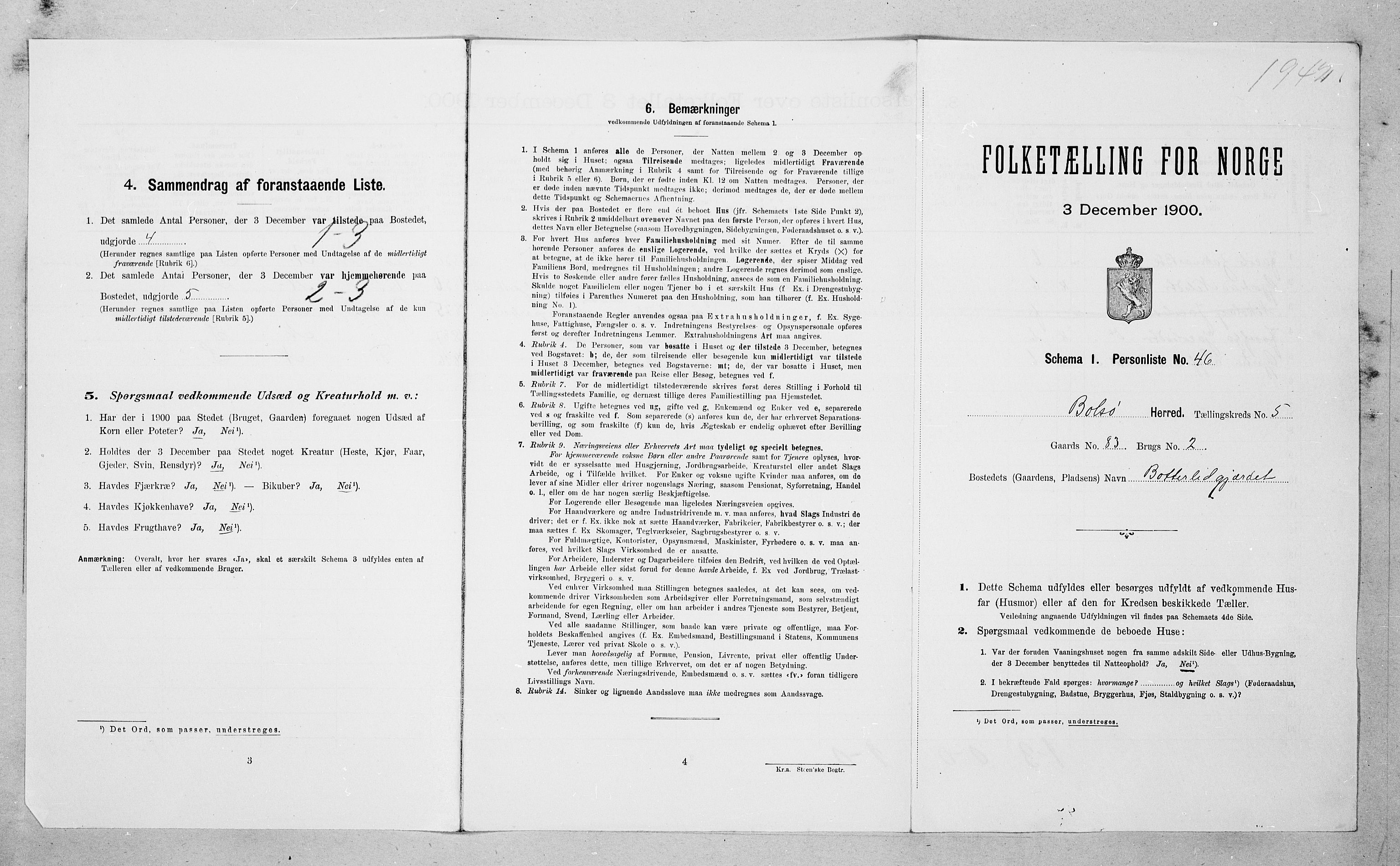 SAT, Folketelling 1900 for 1544 Bolsøy herred, 1900, s. 1013