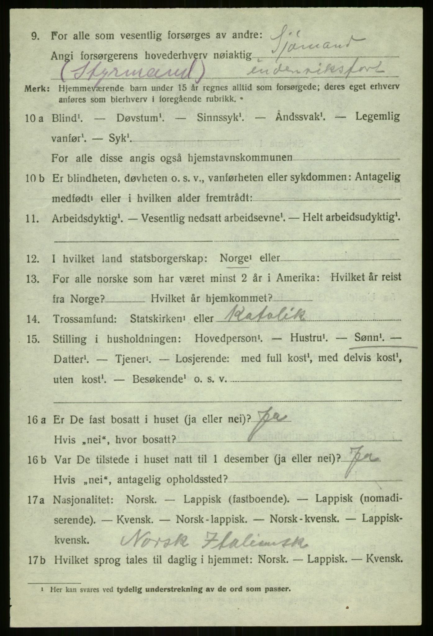 SATØ, Folketelling 1920 for 1933 Balsfjord herred, 1920, s. 3529