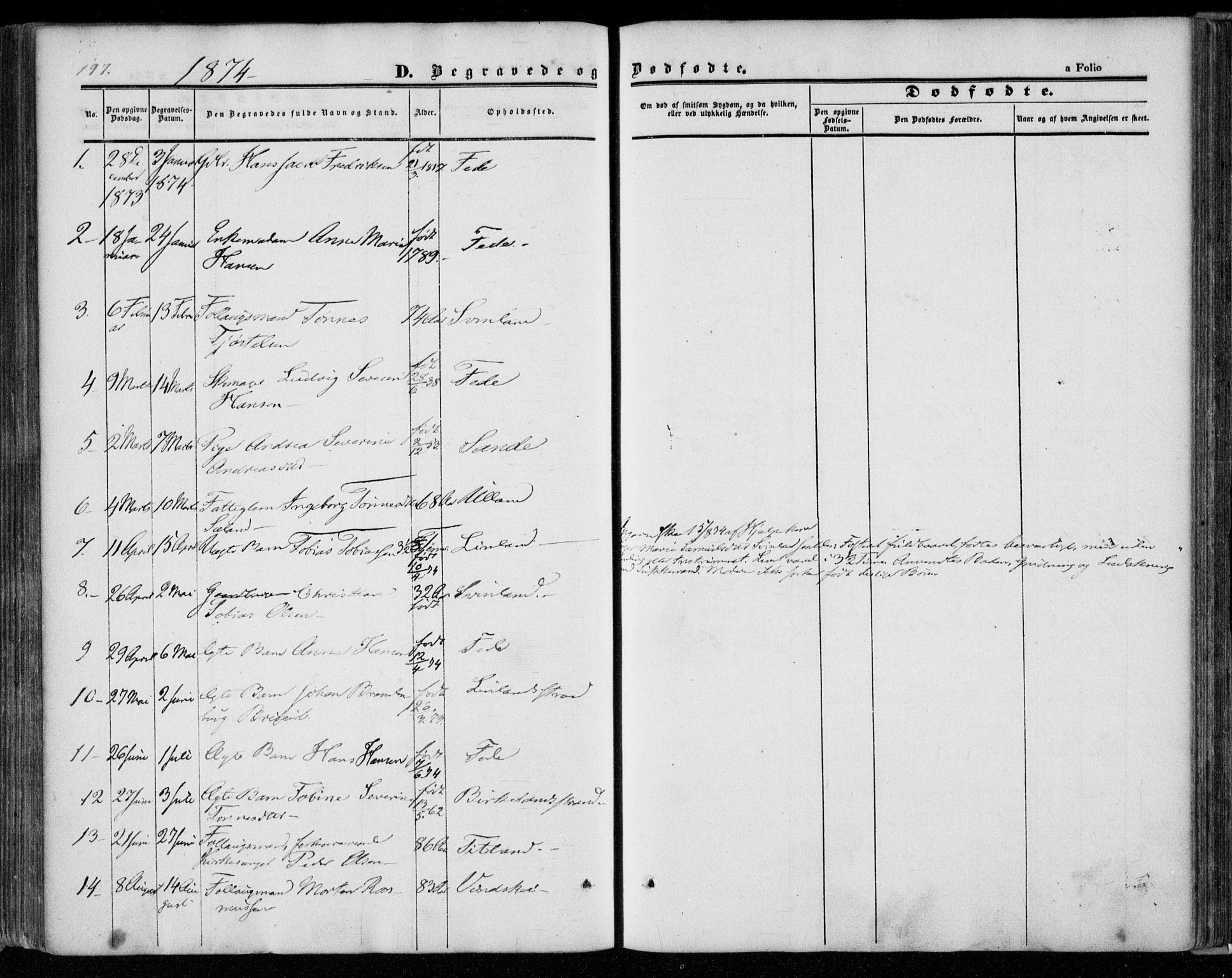 Kvinesdal sokneprestkontor, SAK/1111-0026/F/Fa/Faa/L0002: Ministerialbok nr. A 2, 1850-1876, s. 197