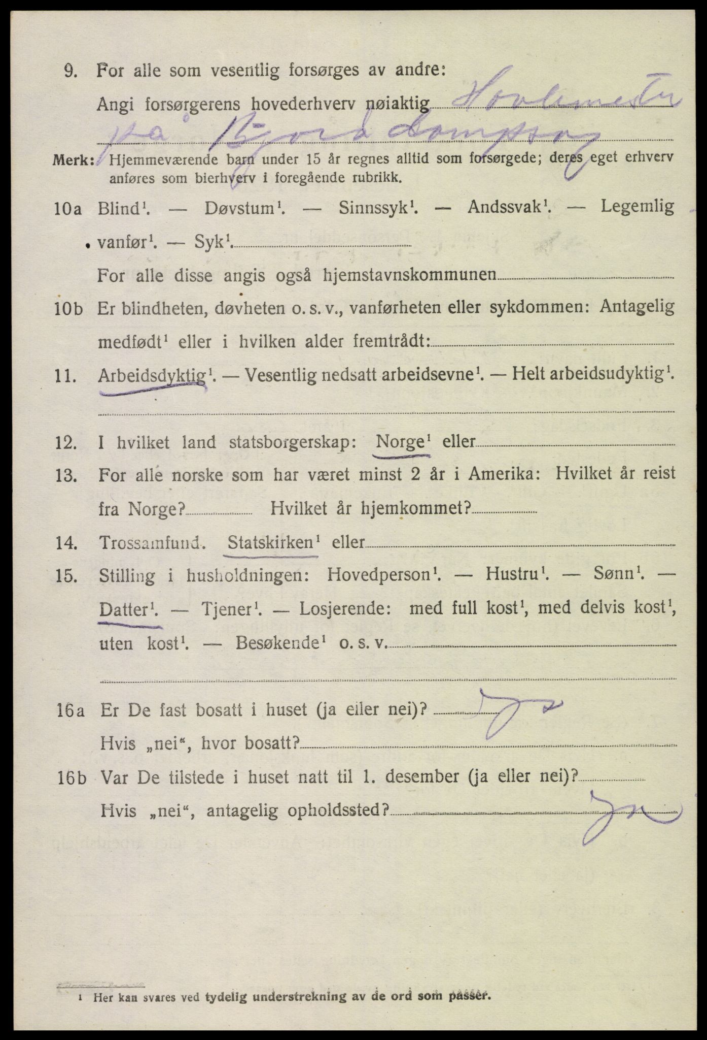 SAK, Folketelling 1920 for 0936 Hornnes herred, 1920, s. 574