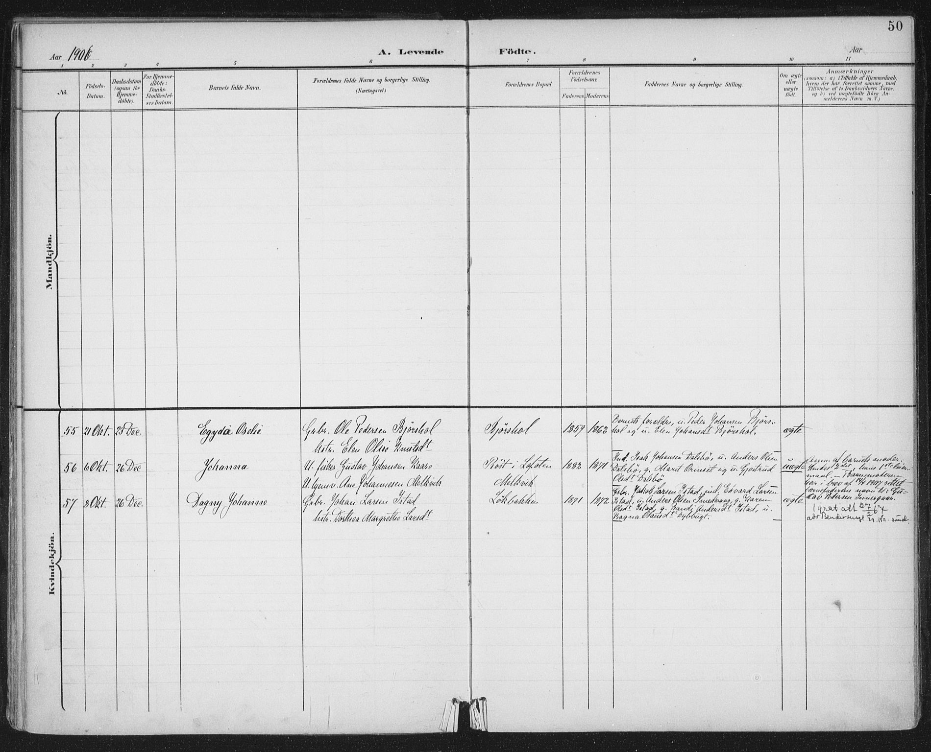 Ministerialprotokoller, klokkerbøker og fødselsregistre - Møre og Romsdal, AV/SAT-A-1454/569/L0820: Ministerialbok nr. 569A06, 1900-1911, s. 50