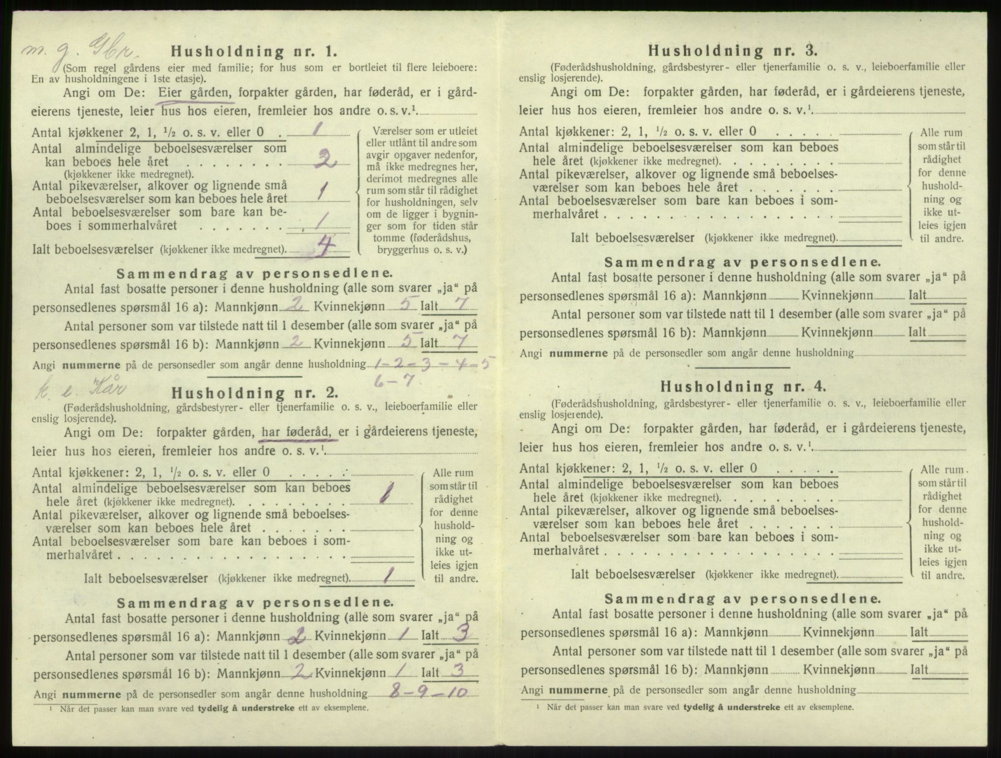 SAB, Folketelling 1920 for 1414 Brekke herred, 1920, s. 58