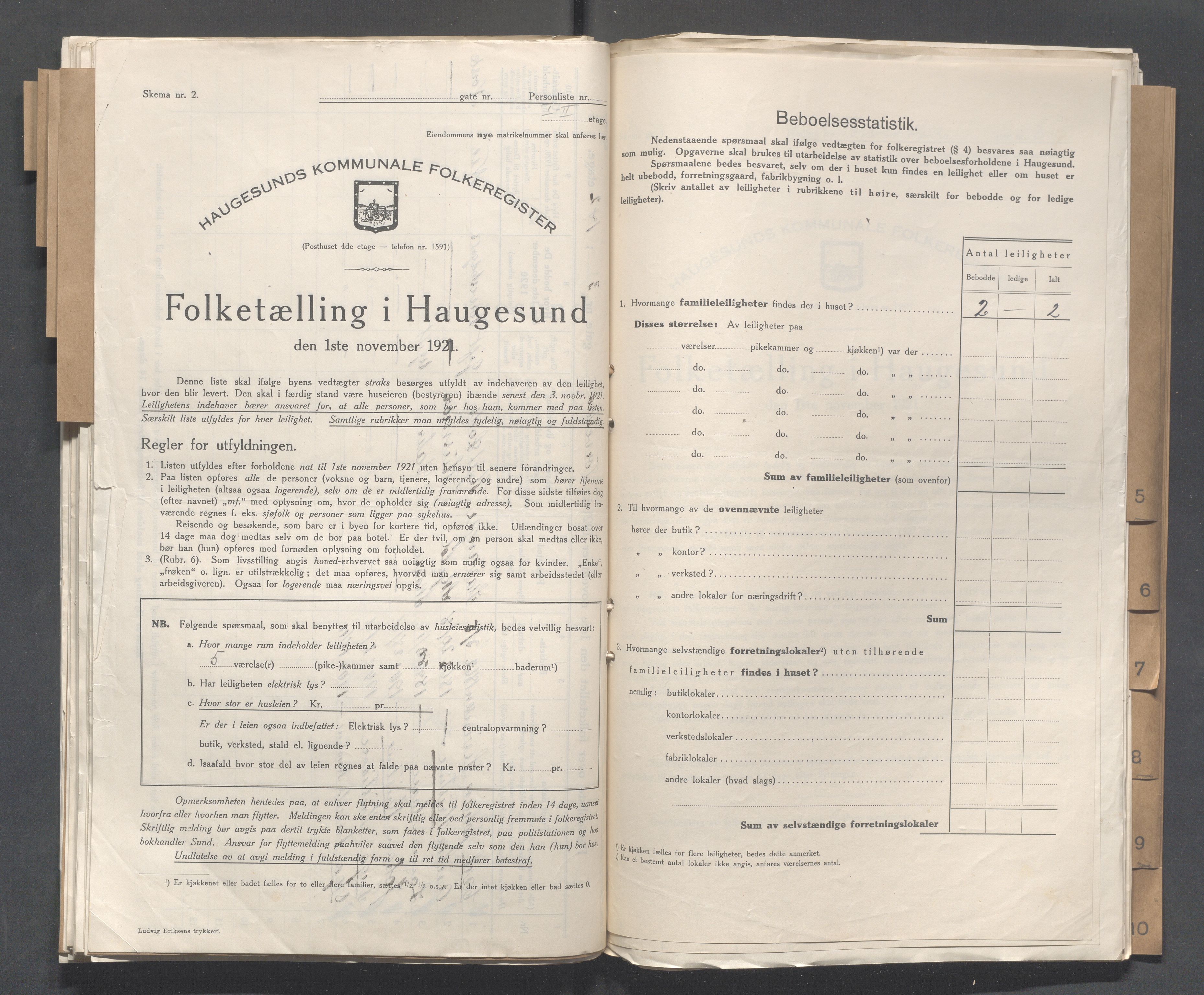 IKAR, Kommunal folketelling 1.11.1921 for Haugesund, 1921, s. 5468