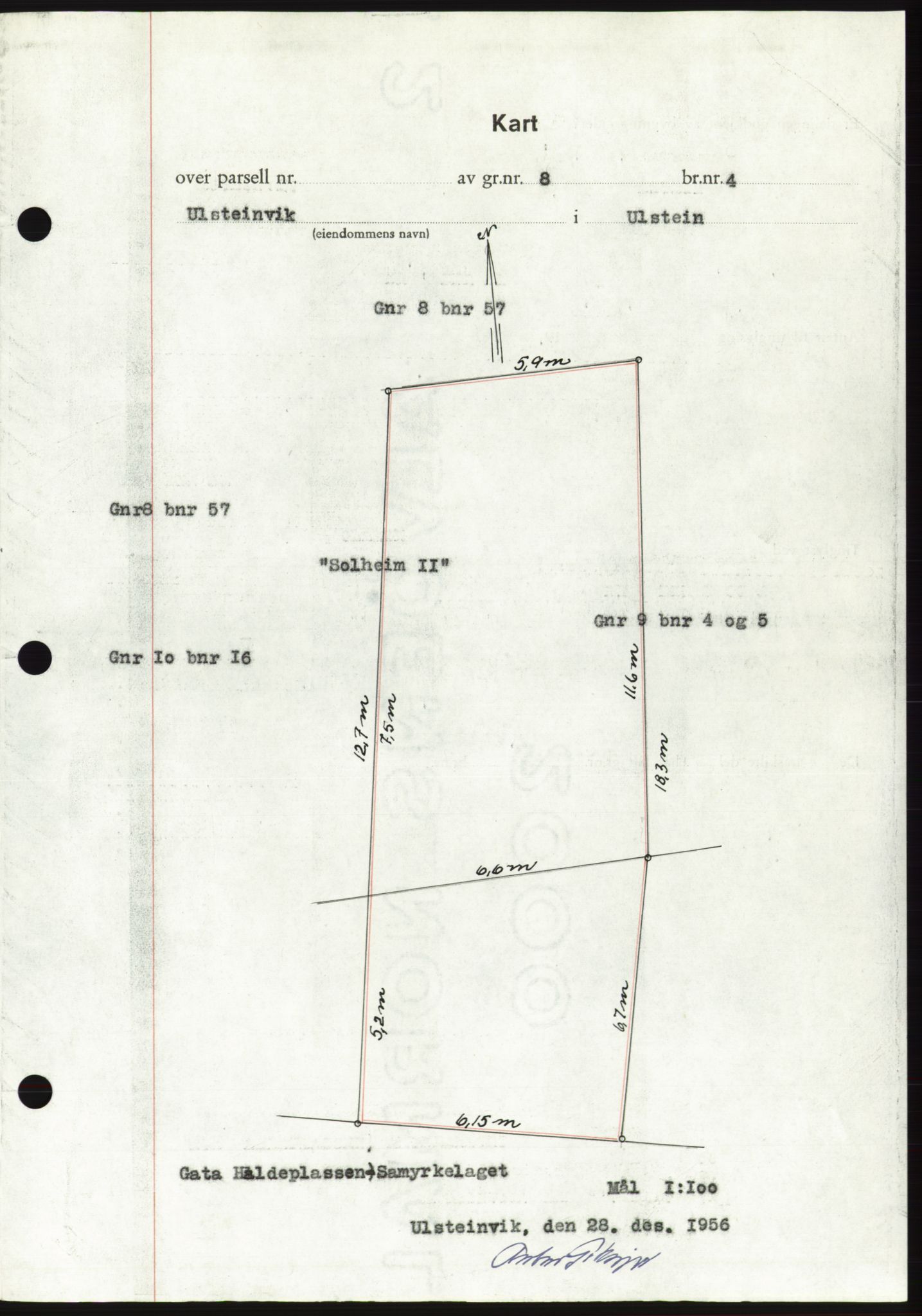 Søre Sunnmøre sorenskriveri, AV/SAT-A-4122/1/2/2C/L0105: Pantebok nr. 31A, 1956-1957, Dagboknr: 171/1957