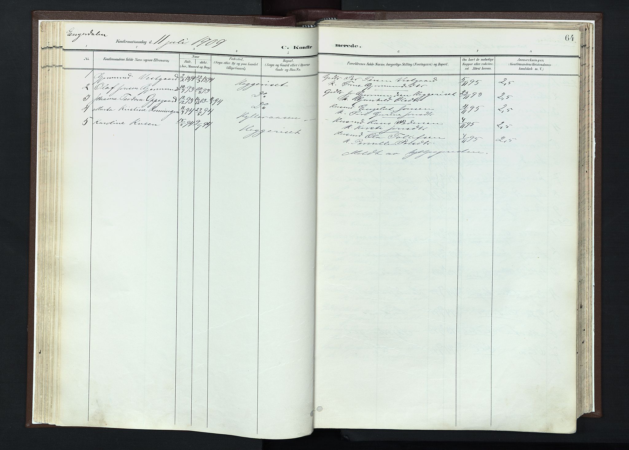 Trysil prestekontor, SAH/PREST-046/H/Ha/Haa/L0013: Ministerialbok nr. 13, 1898-1911, s. 64