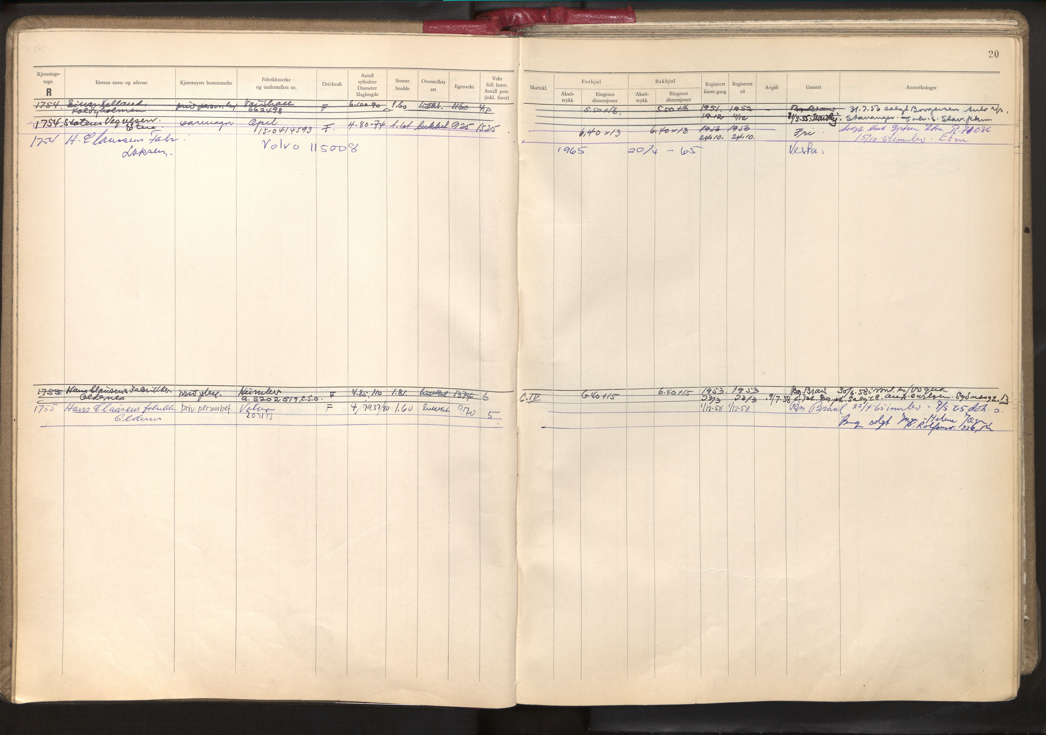 Statens vegvesen, Hordaland vegkontor, AV/SAB-A-5201/2/O/Oa/L0006: Bil - R1716-2222, 1915-1970