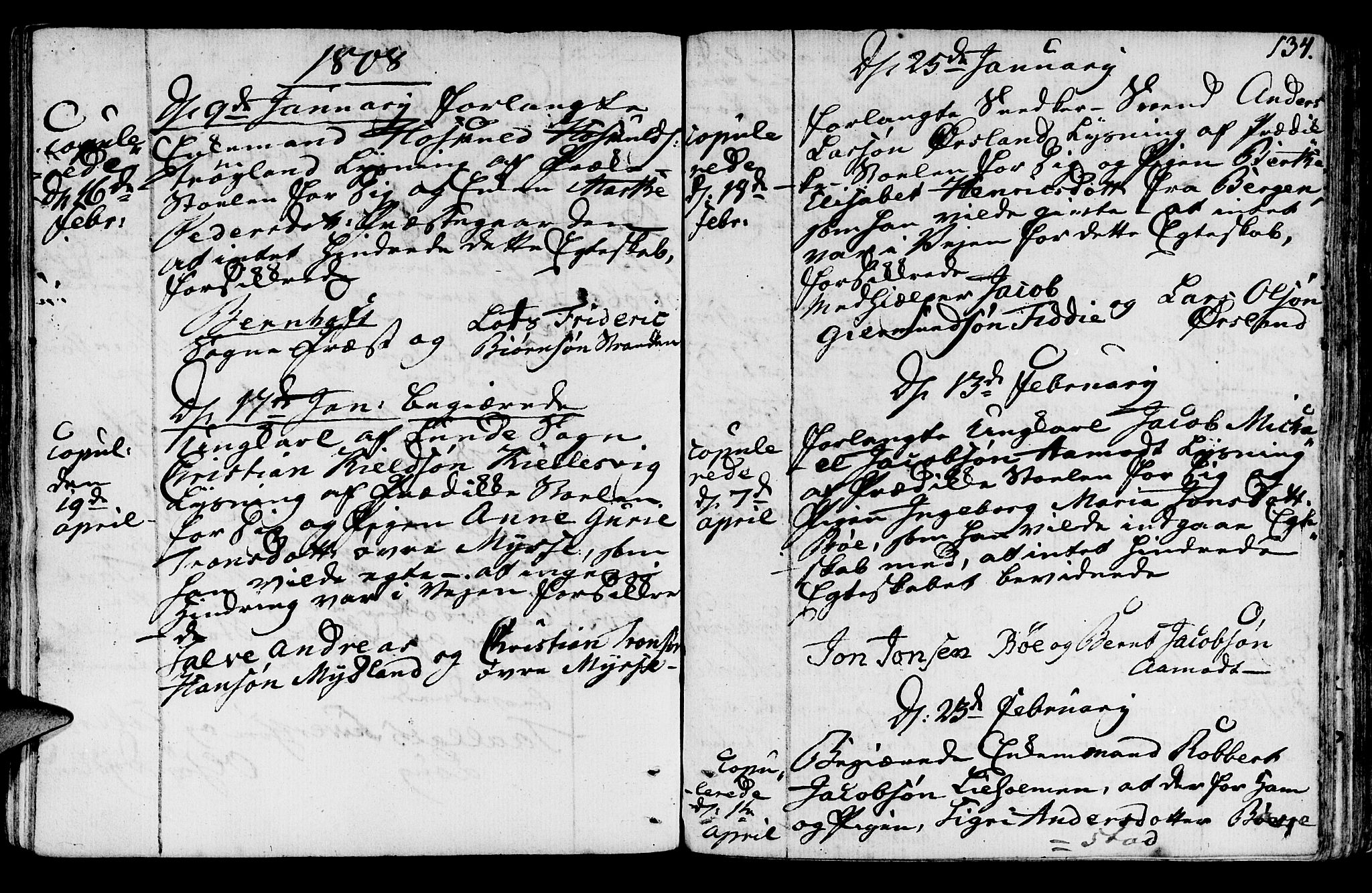 Sokndal sokneprestkontor, AV/SAST-A-101808: Ministerialbok nr. A 5, 1806-1826, s. 134