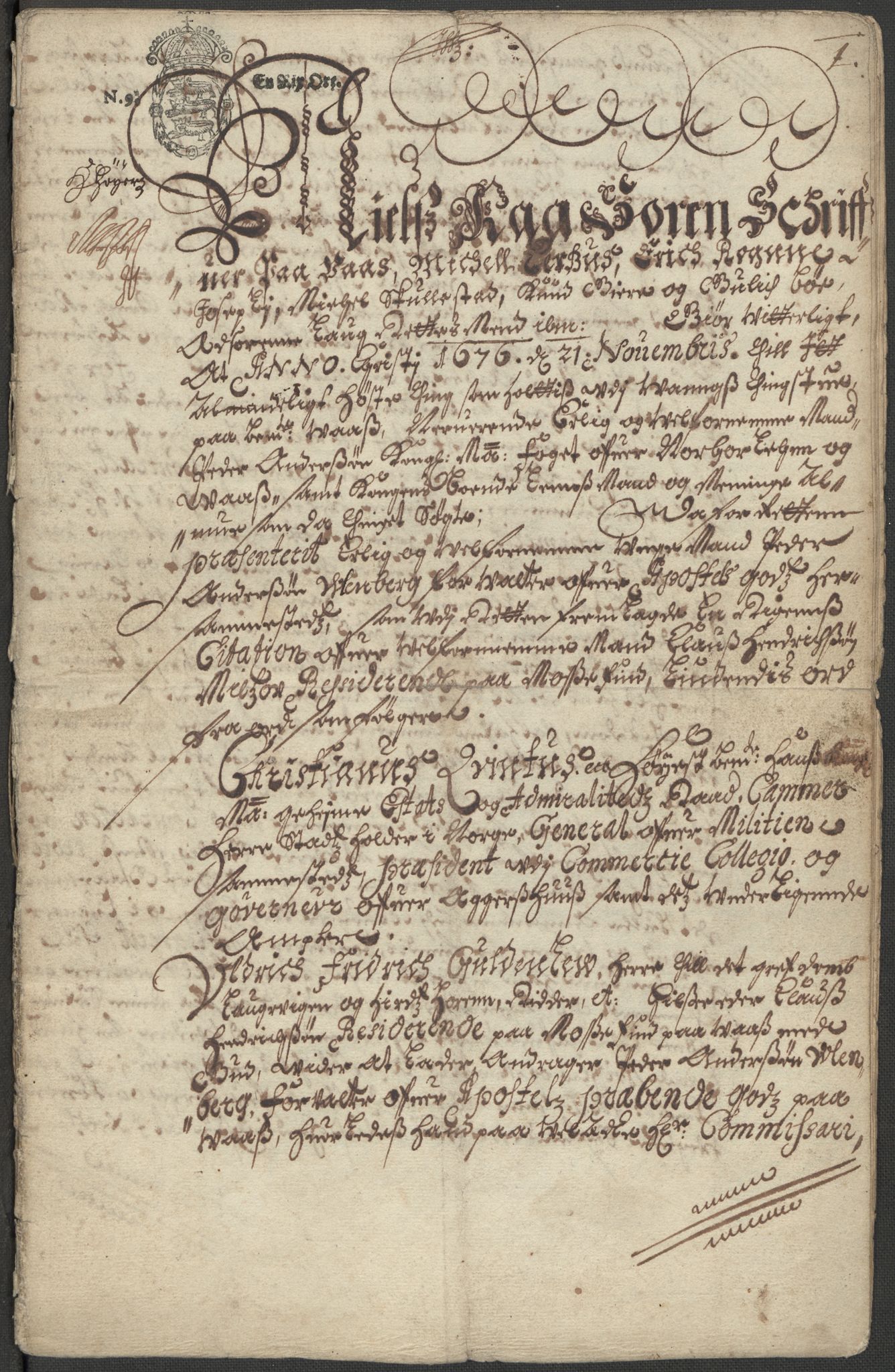 Rentekammeret inntil 1814, Realistisk ordnet avdeling, RA/EA-4070/Fb/L0015: Dokumenter om Raundalen allmenning i Voss. Claus Miltzows sak, 1684, s. 76