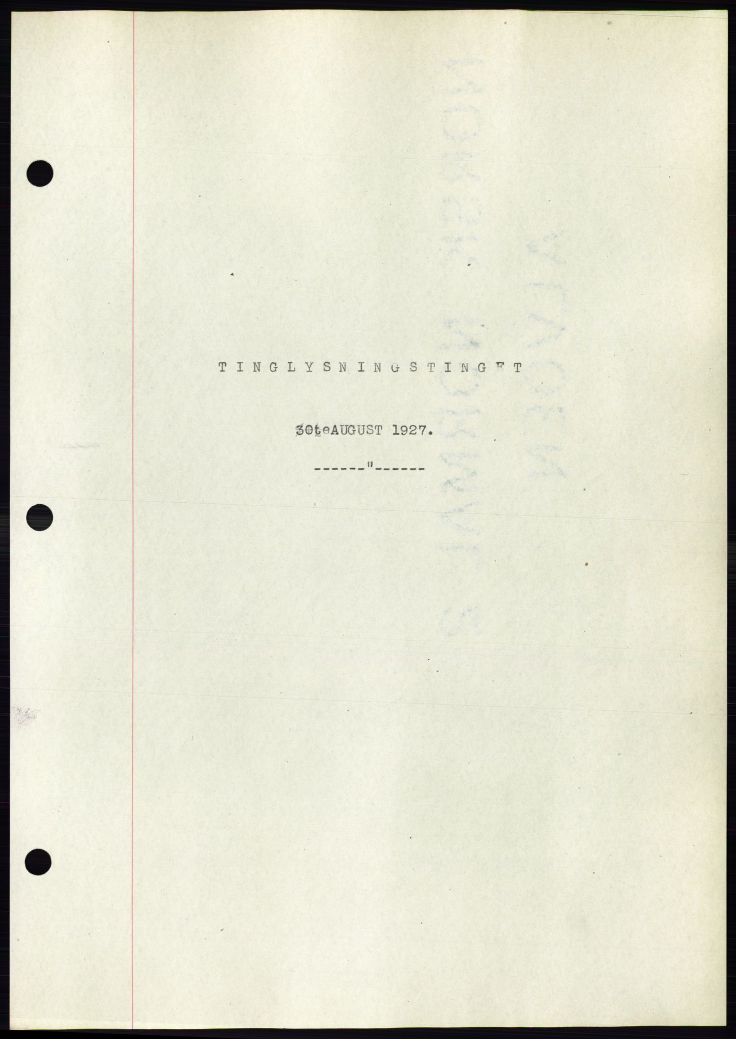 Ålesund byfogd, AV/SAT-A-4384: Pantebok nr. 22, 1927-1927, Tingl.dato: 30.08.1927