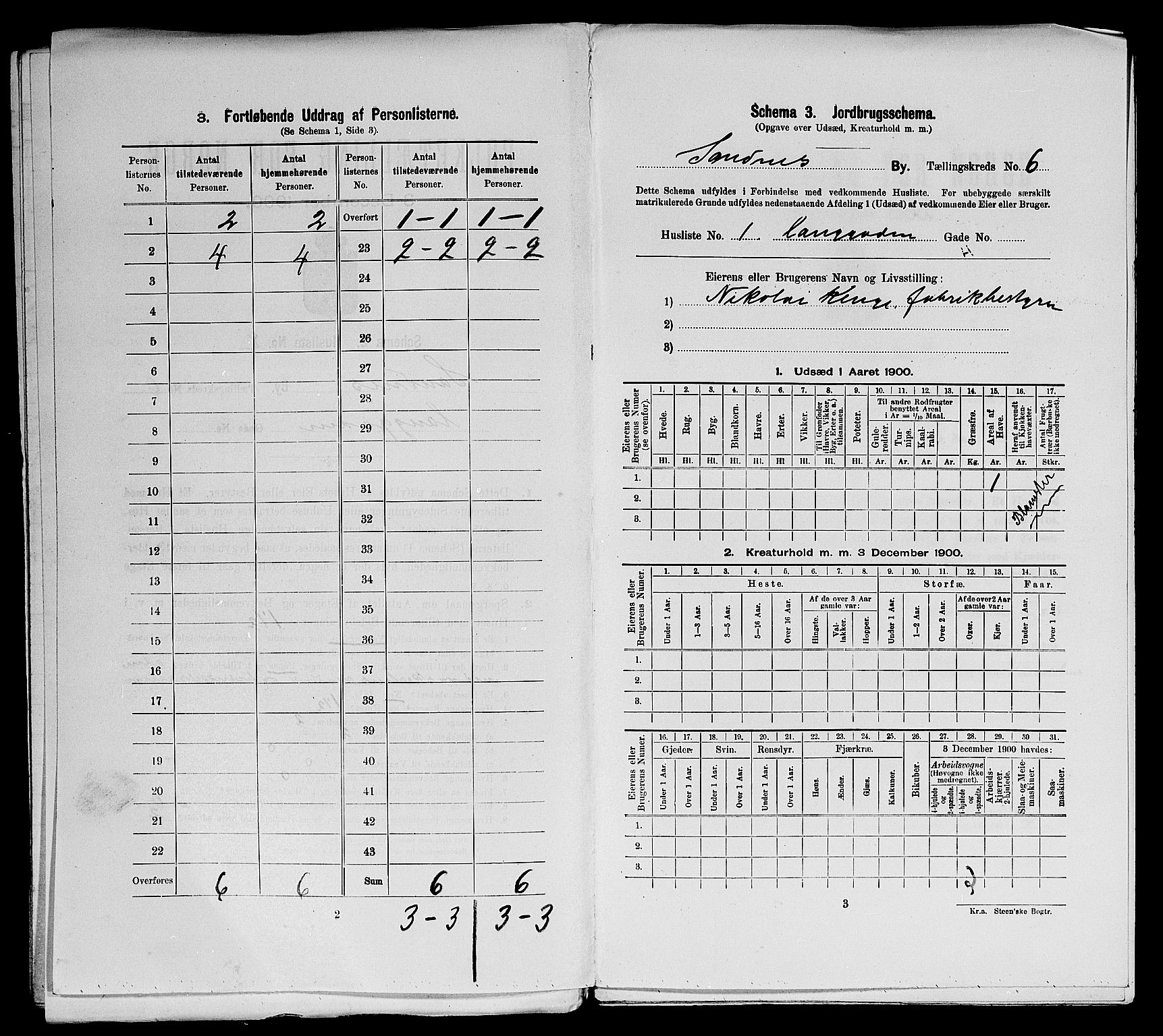 SAST, Folketelling 1900 for 1102 Sandnes ladested, 1900, s. 756