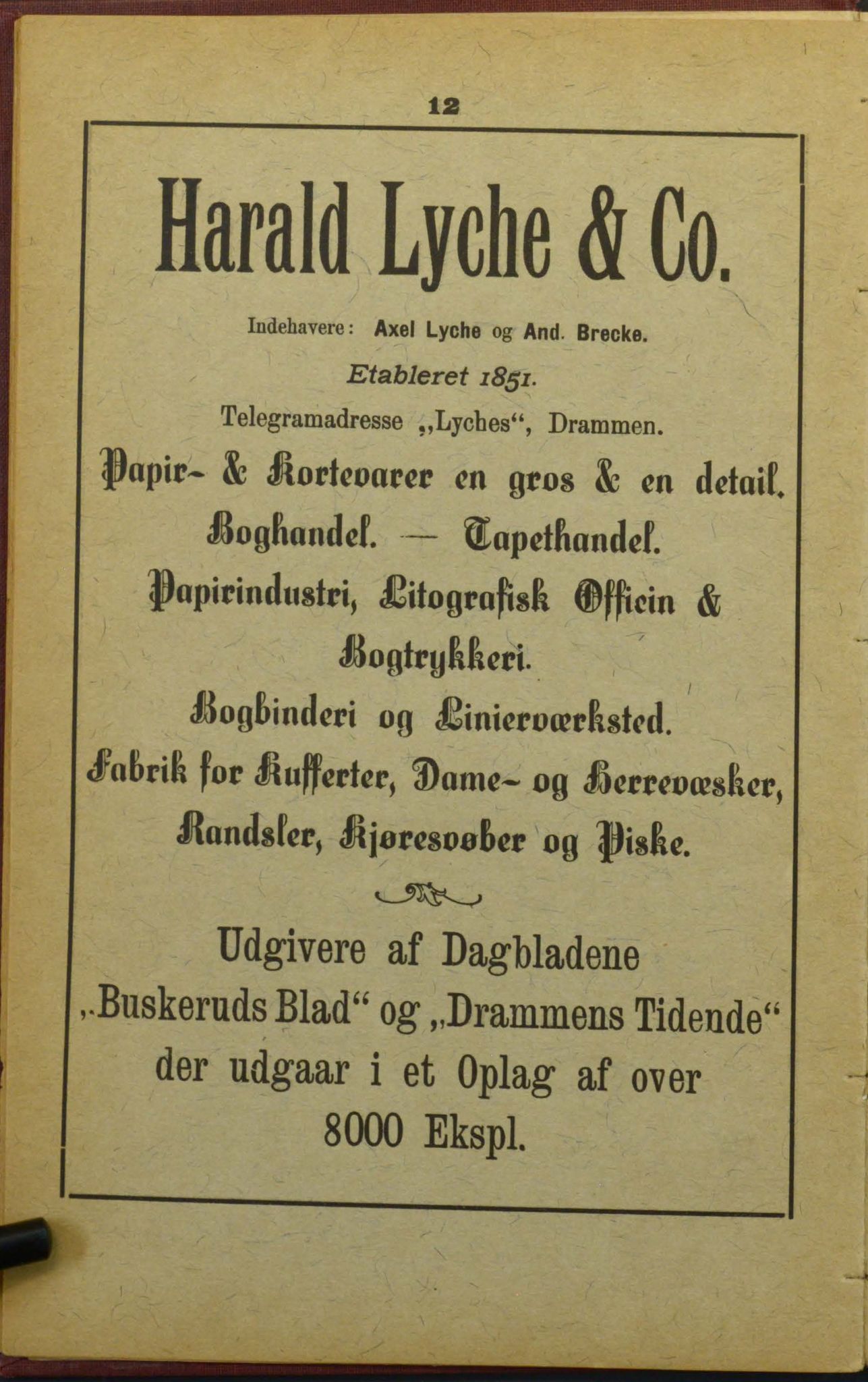 Drammen adressebok, DRMK/-, 1904-1905, s. 12