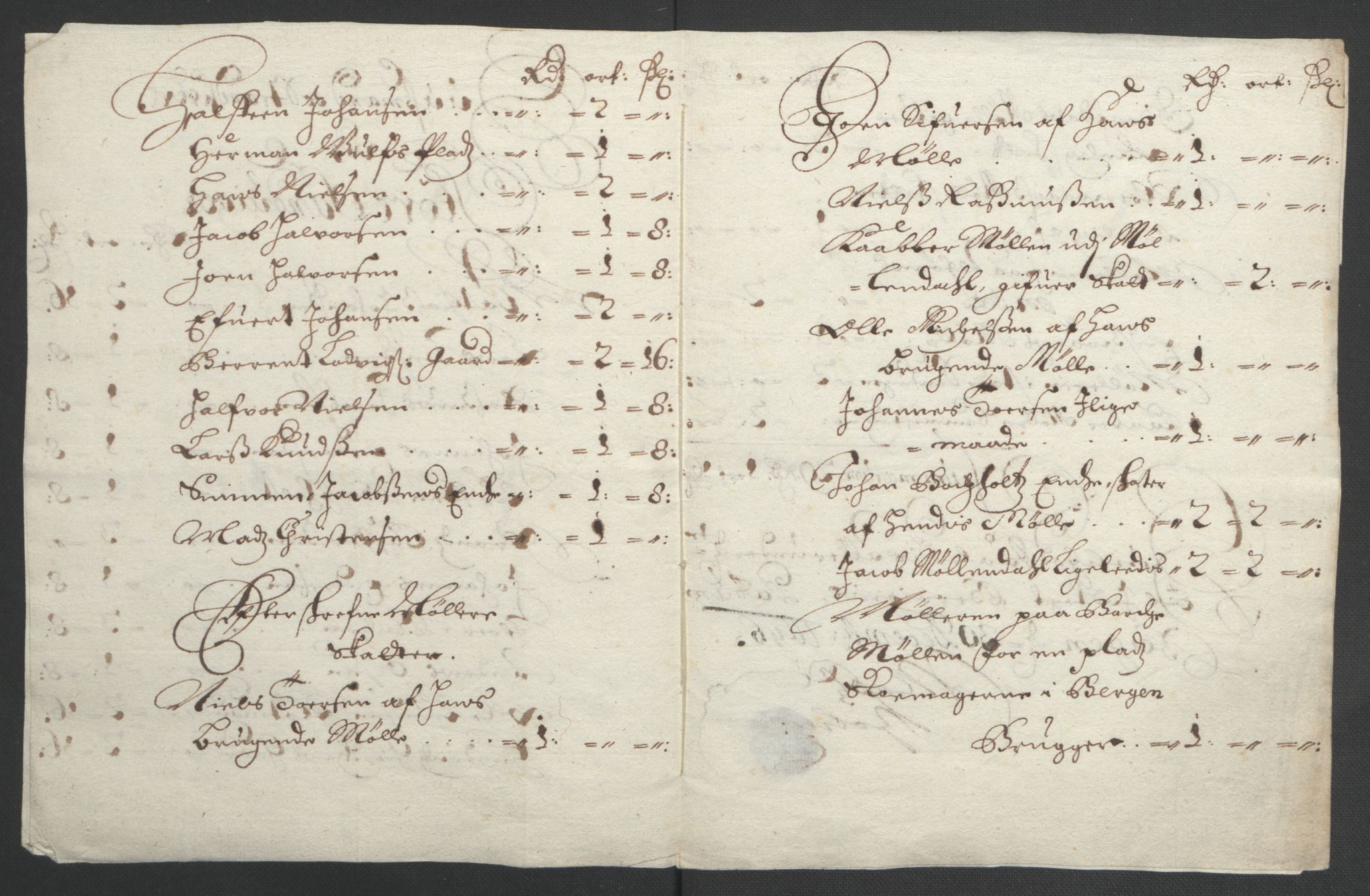 Rentekammeret inntil 1814, Reviderte regnskaper, Fogderegnskap, RA/EA-4092/R51/L3183: Fogderegnskap Nordhordland og Voss, 1695-1697, s. 267