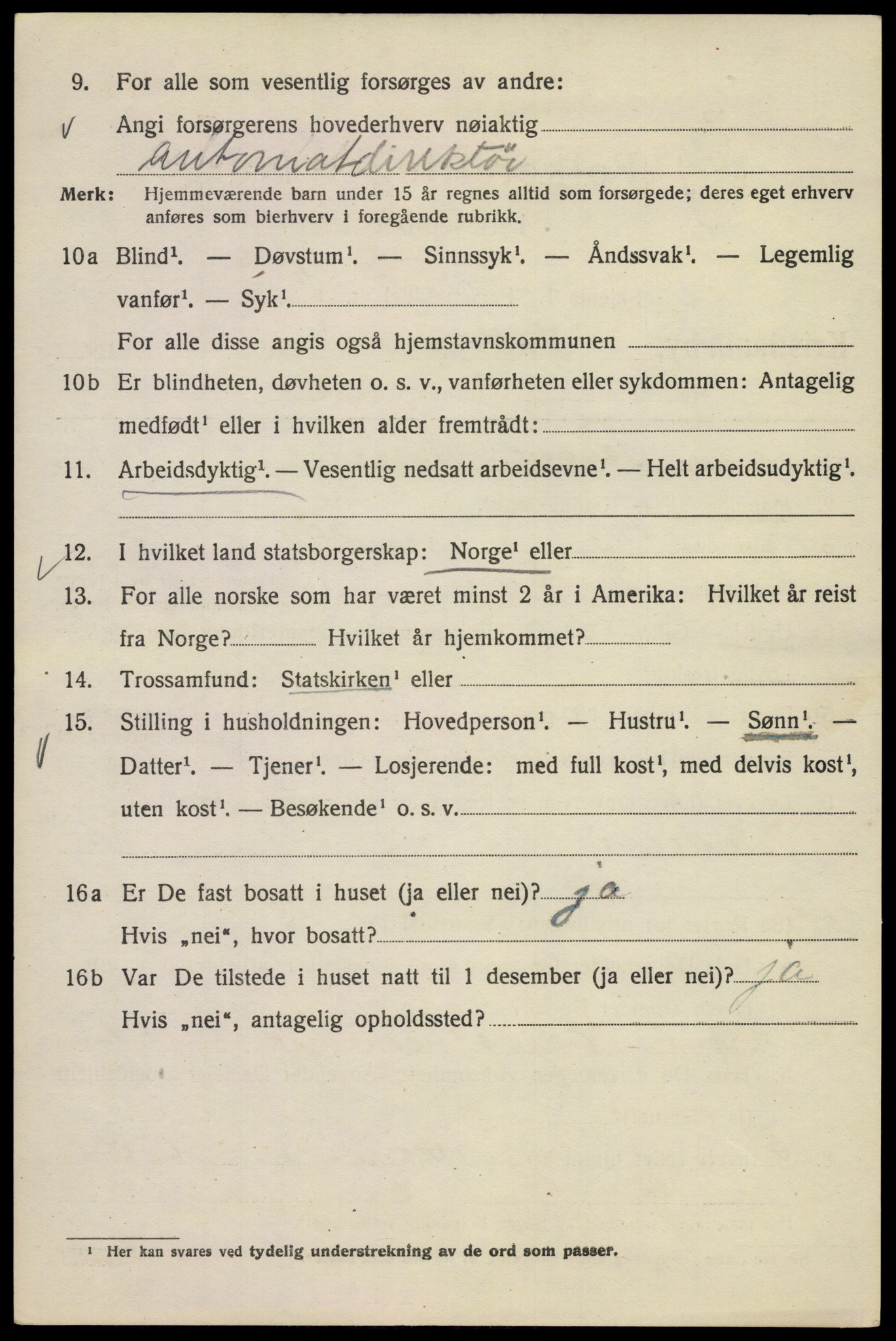 SAO, Folketelling 1920 for 0301 Kristiania kjøpstad, 1920, s. 628966