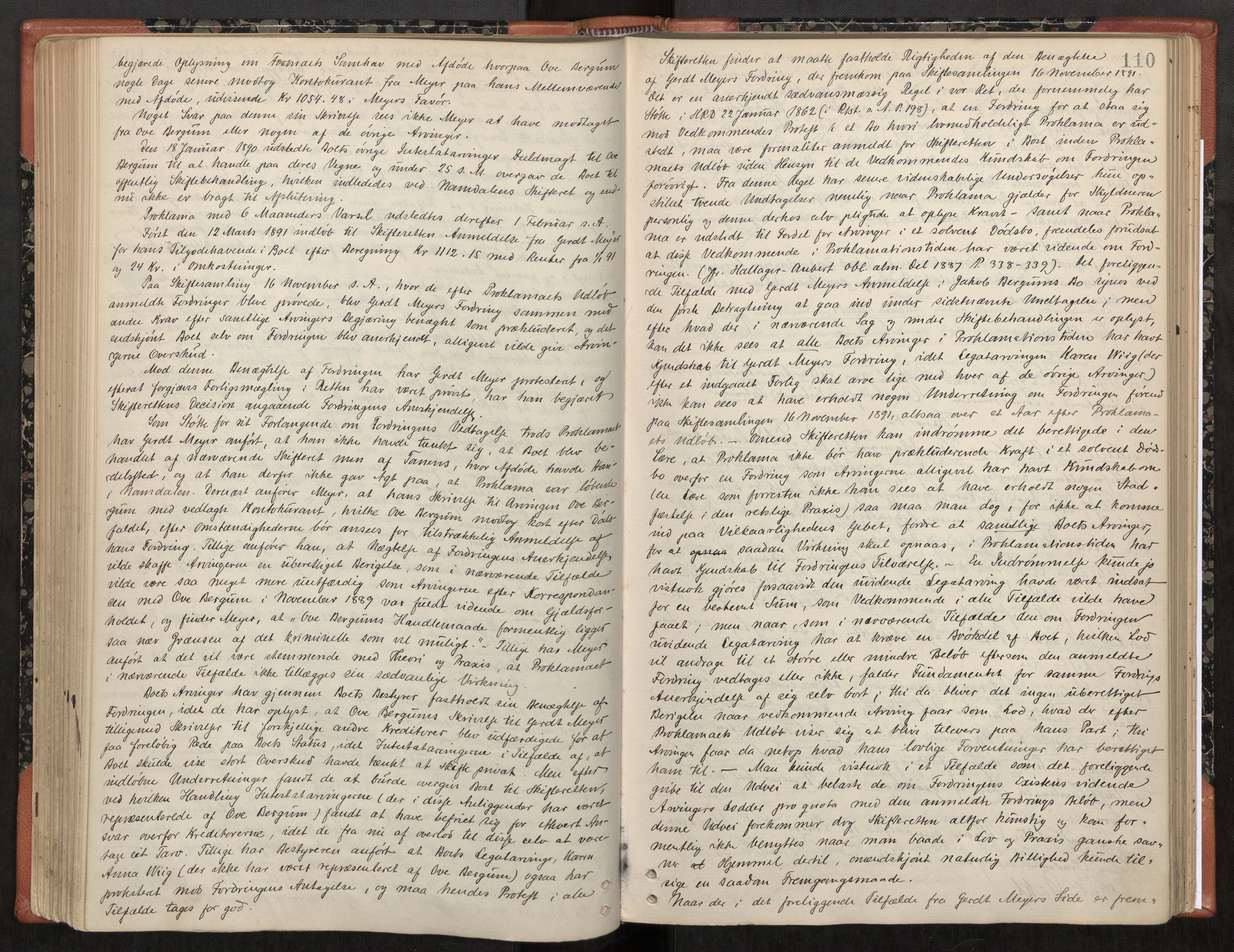 Namdal sorenskriveri, AV/SAT-A-4133/1/3/3B/L0006: Skiftebehandlingsprotokoll, 1888-1899, s. 110