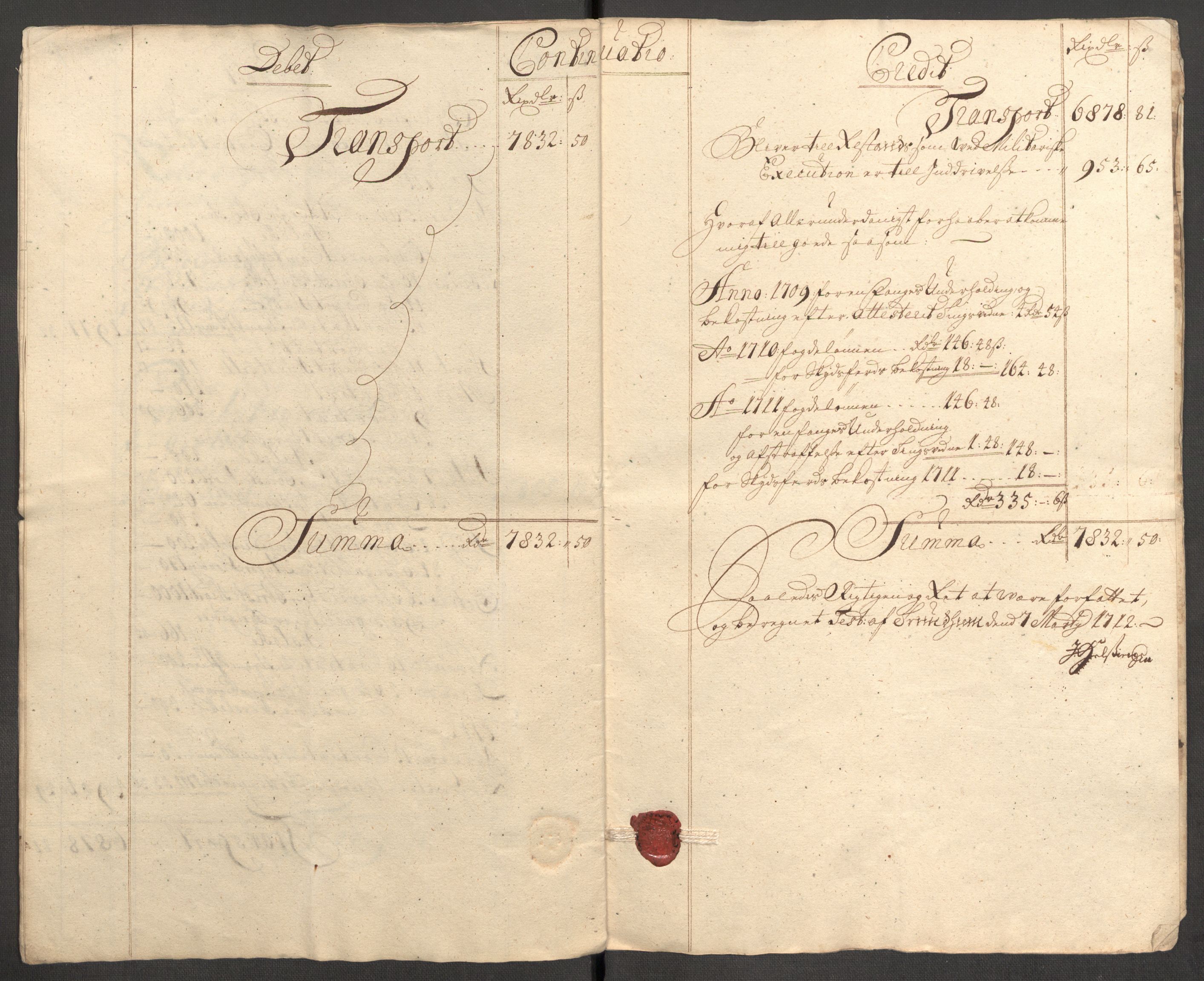 Rentekammeret inntil 1814, Reviderte regnskaper, Fogderegnskap, AV/RA-EA-4092/R63/L4319: Fogderegnskap Inderøy, 1711, s. 9