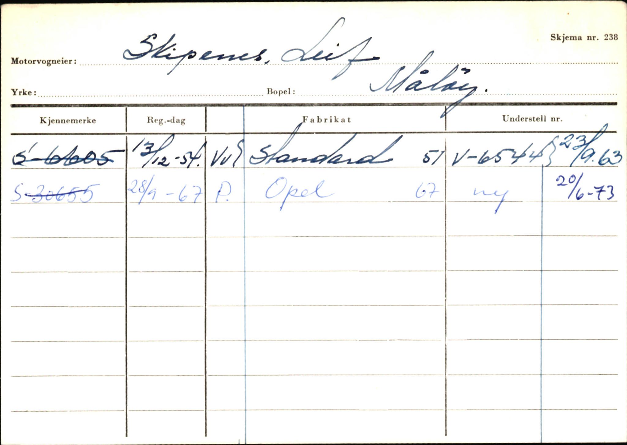 Statens vegvesen, Sogn og Fjordane vegkontor, AV/SAB-A-5301/4/F/L0145: Registerkort Vågsøy S-Å. Årdal I-P, 1945-1975, s. 83
