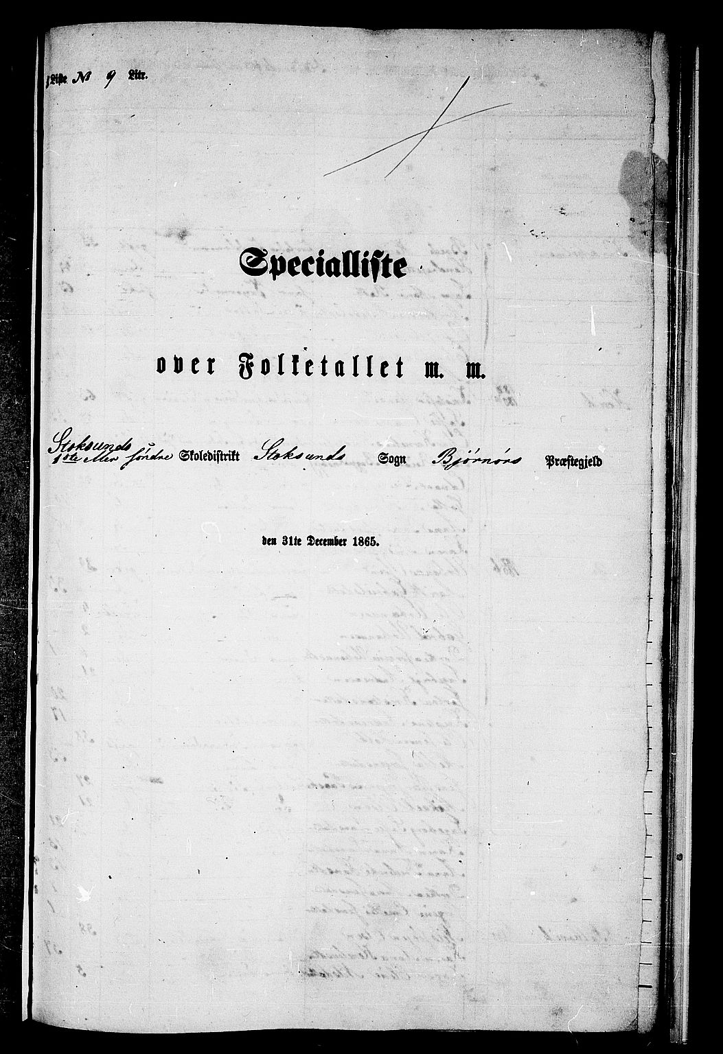RA, Folketelling 1865 for 1632P Bjørnør prestegjeld, 1865, s. 124