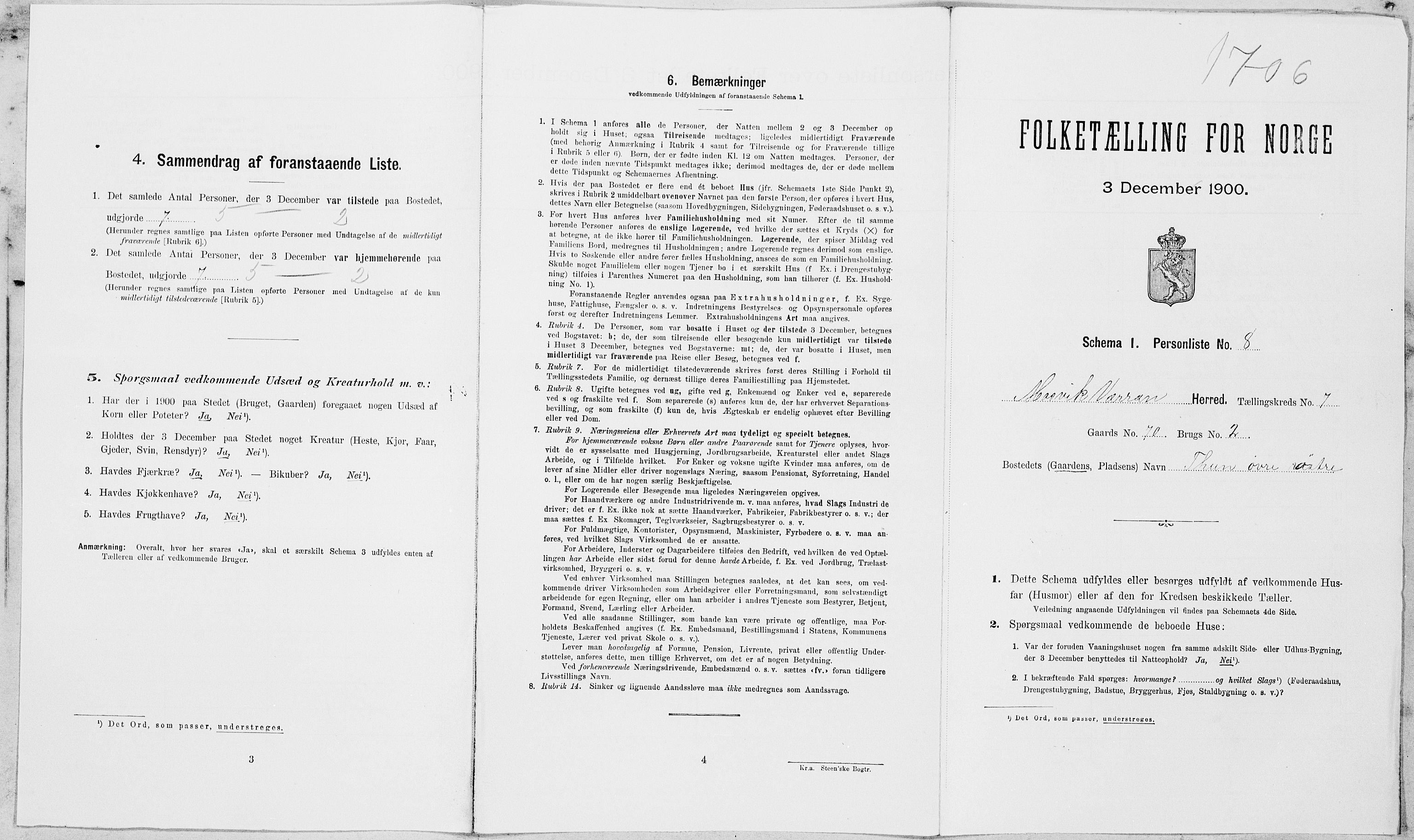 SAT, Folketelling 1900 for 1723 Mosvik og Verran herred, 1900, s. 755