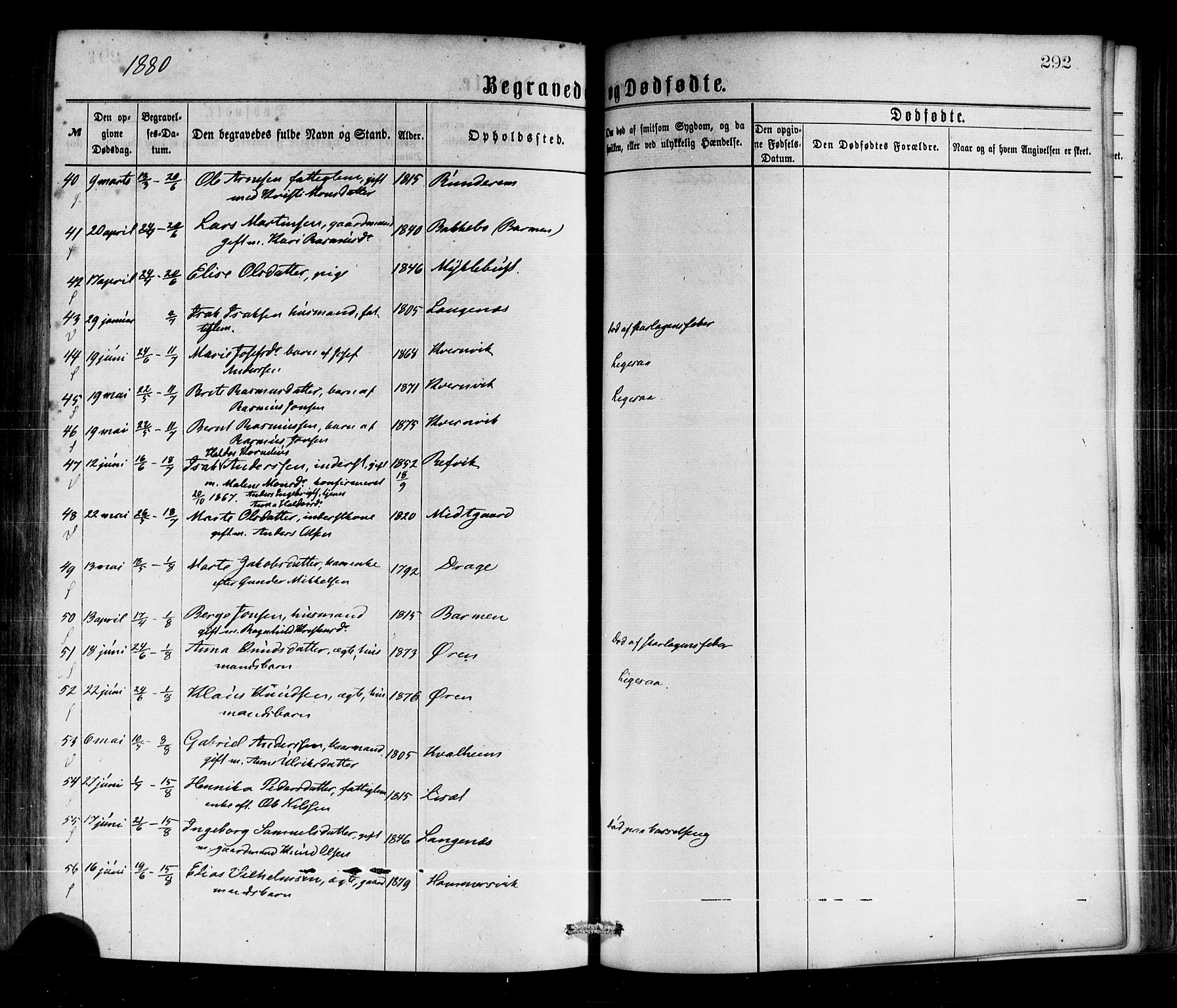 Selje sokneprestembete, AV/SAB-A-99938/H/Ha/Haa/Haaa: Ministerialbok nr. A 12, 1870-1880, s. 292