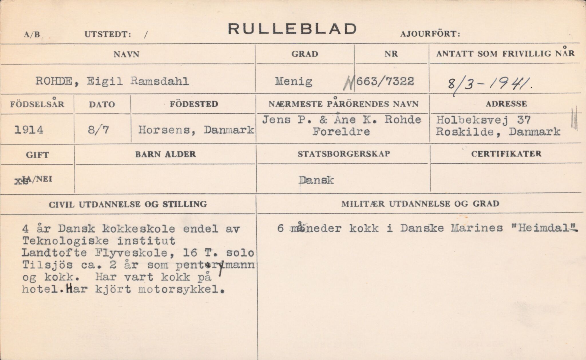 Forsvaret, Forsvarets overkommando/Luftforsvarsstaben, RA/RAFA-4079/P/Pa/L0037: Personellpapirer, 1914, s. 627