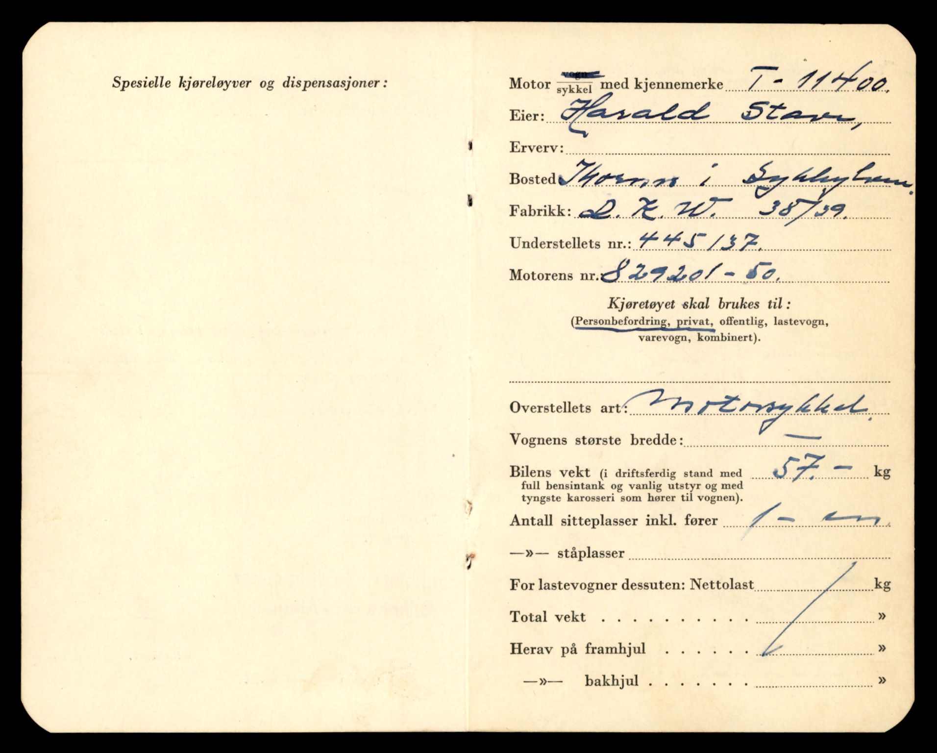 Møre og Romsdal vegkontor - Ålesund trafikkstasjon, AV/SAT-A-4099/F/Fe/L0028: Registreringskort for kjøretøy T 11290 - T 11429, 1927-1998, s. 2447