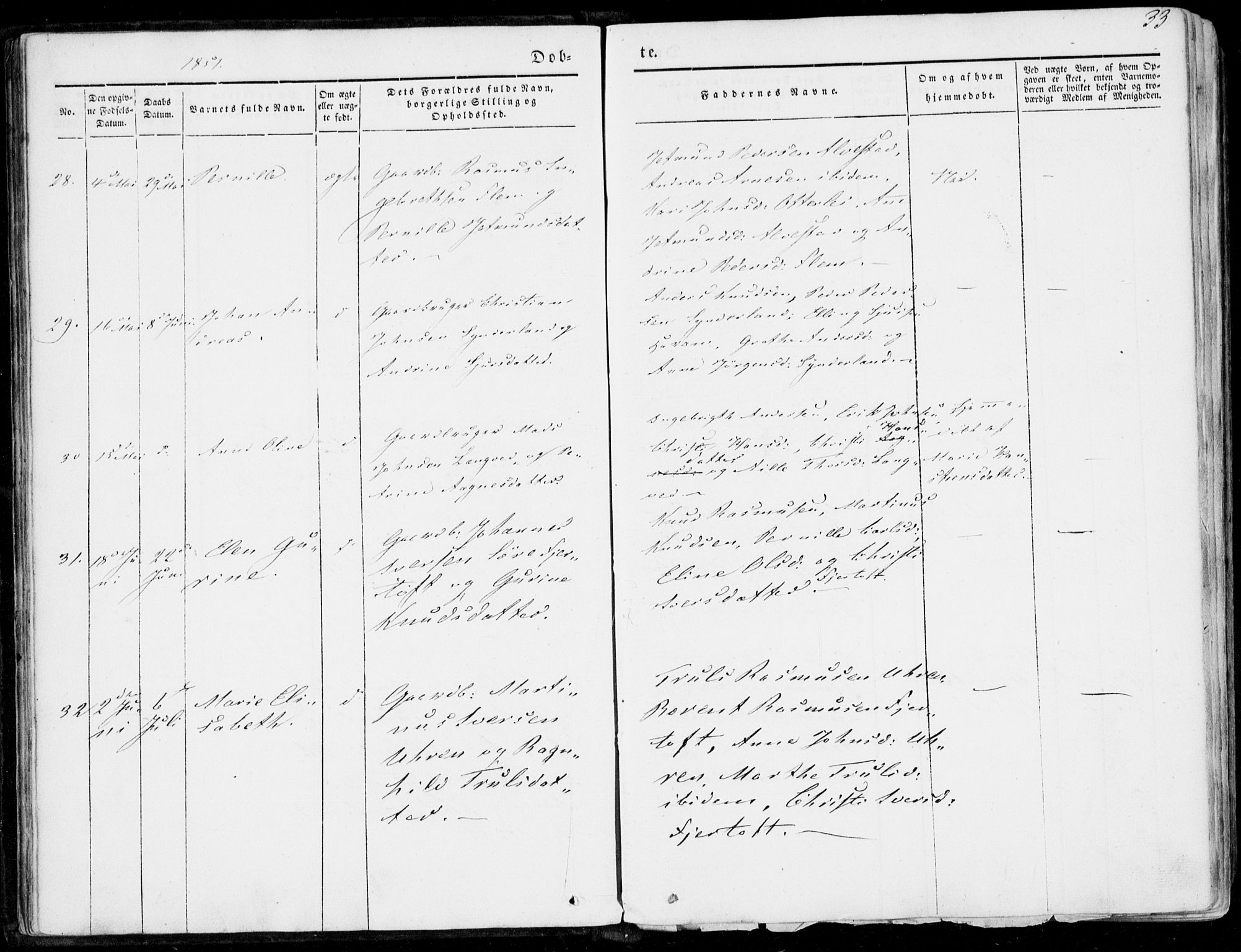 Ministerialprotokoller, klokkerbøker og fødselsregistre - Møre og Romsdal, AV/SAT-A-1454/536/L0497: Ministerialbok nr. 536A06, 1845-1865, s. 33