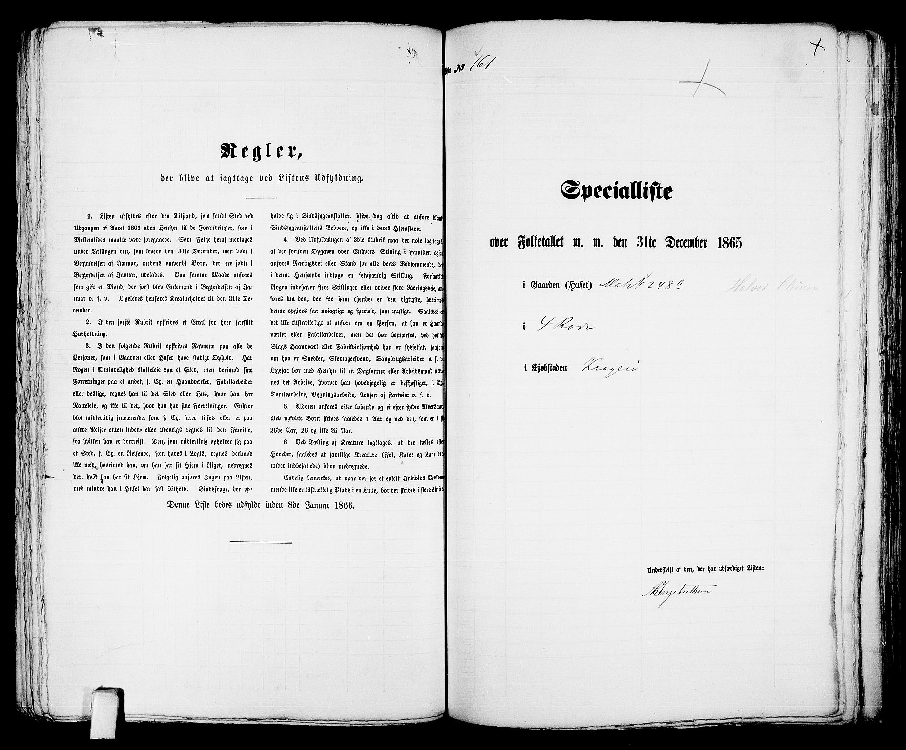 RA, Folketelling 1865 for 0801B Kragerø prestegjeld, Kragerø kjøpstad, 1865, s. 332