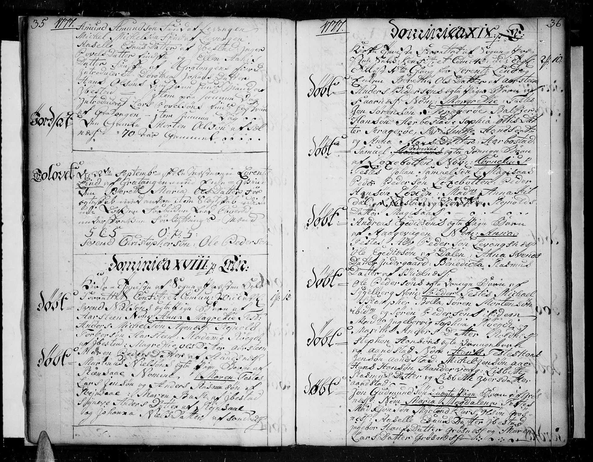 Ibestad sokneprestembete, AV/SATØ-S-0077/H/Ha/Haa/L0003kirke: Ministerialbok nr. 3, 1776-1801, s. 35-36